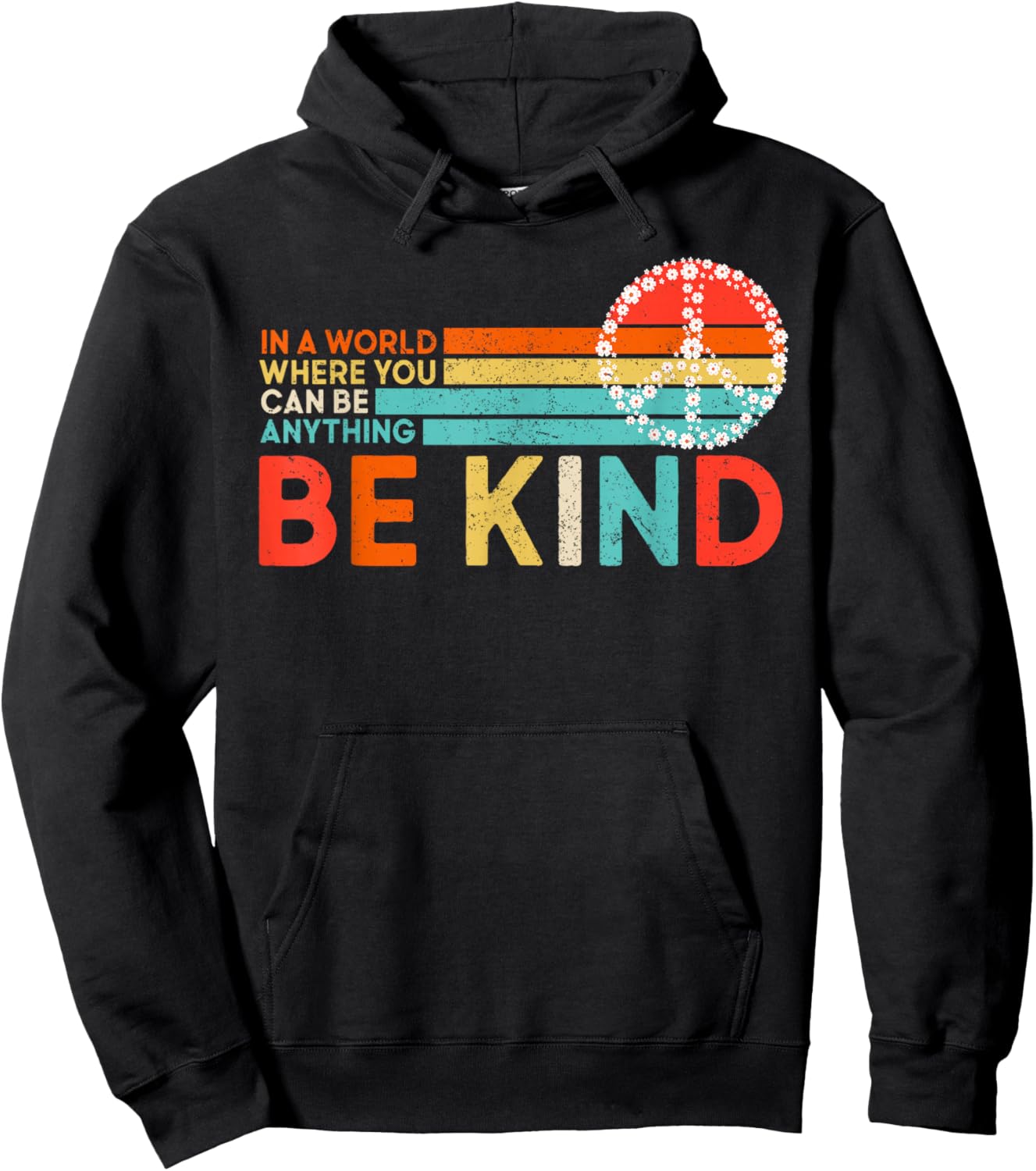 World Kindness Day Be Kind Hand Sign Peace Choose Kindness Hoodie - Hoodie | Black