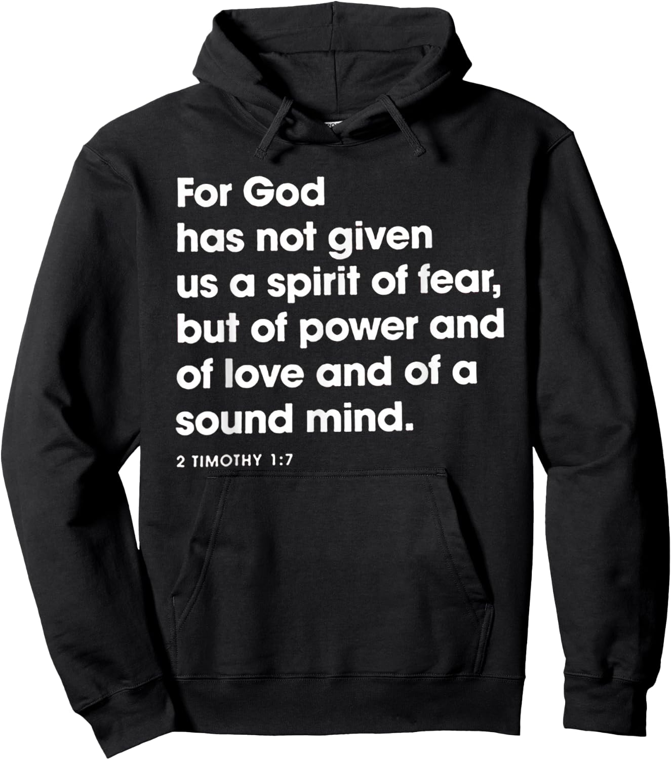 For God Has Not Given Us A Spirit Of Fear Hoodie - Hoodie | Black