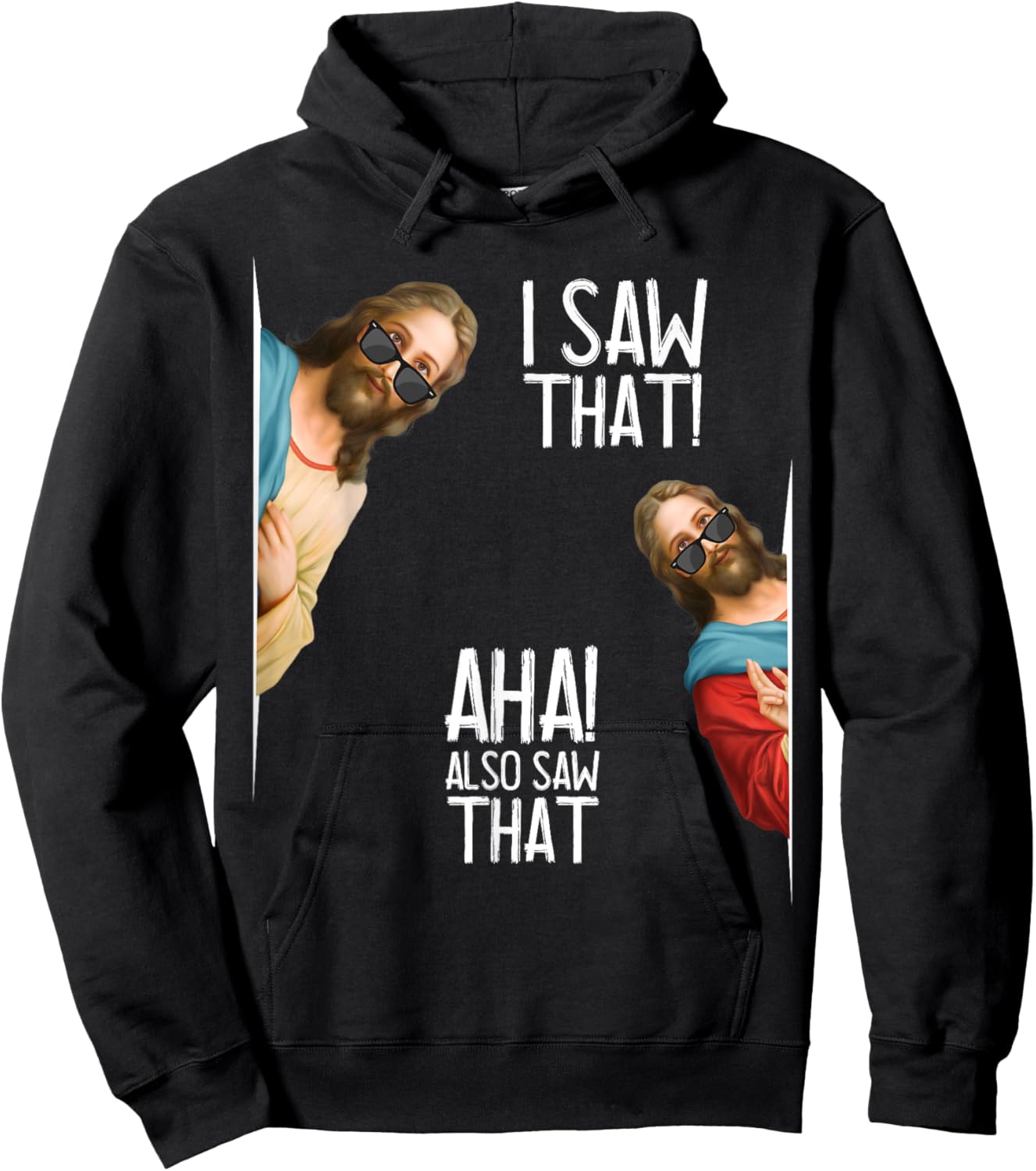 Christian Jesus Christ, I Saw That Glasses - Funny Meme Hoodie - Hoodie | Black