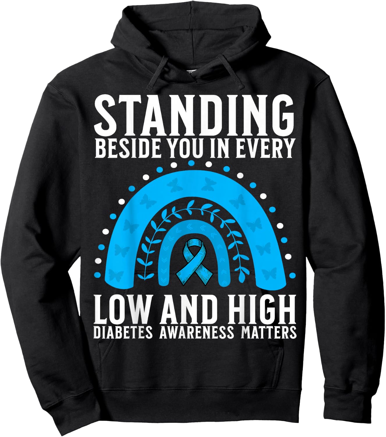 Support Diabetes Awareness Month Gifts for Diabetes Women Hoodie - Hoodie | Black
