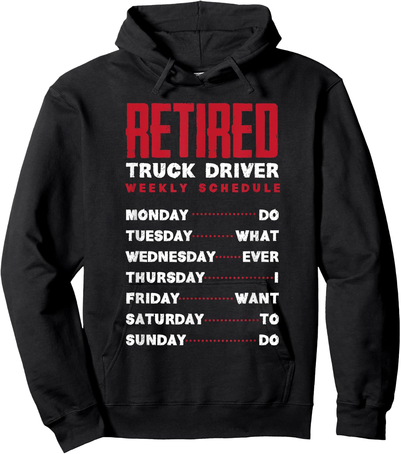 Retired Truck Driver Funny Trucker Retirement Hoodie - Hoodie | Black