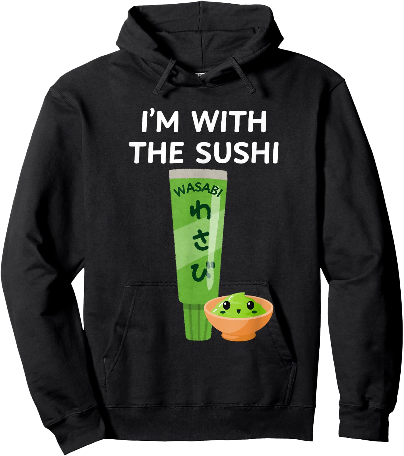 Easy Funny Group Costume - Wasabi Condiment Costume Hoodie - Hoodie | Black