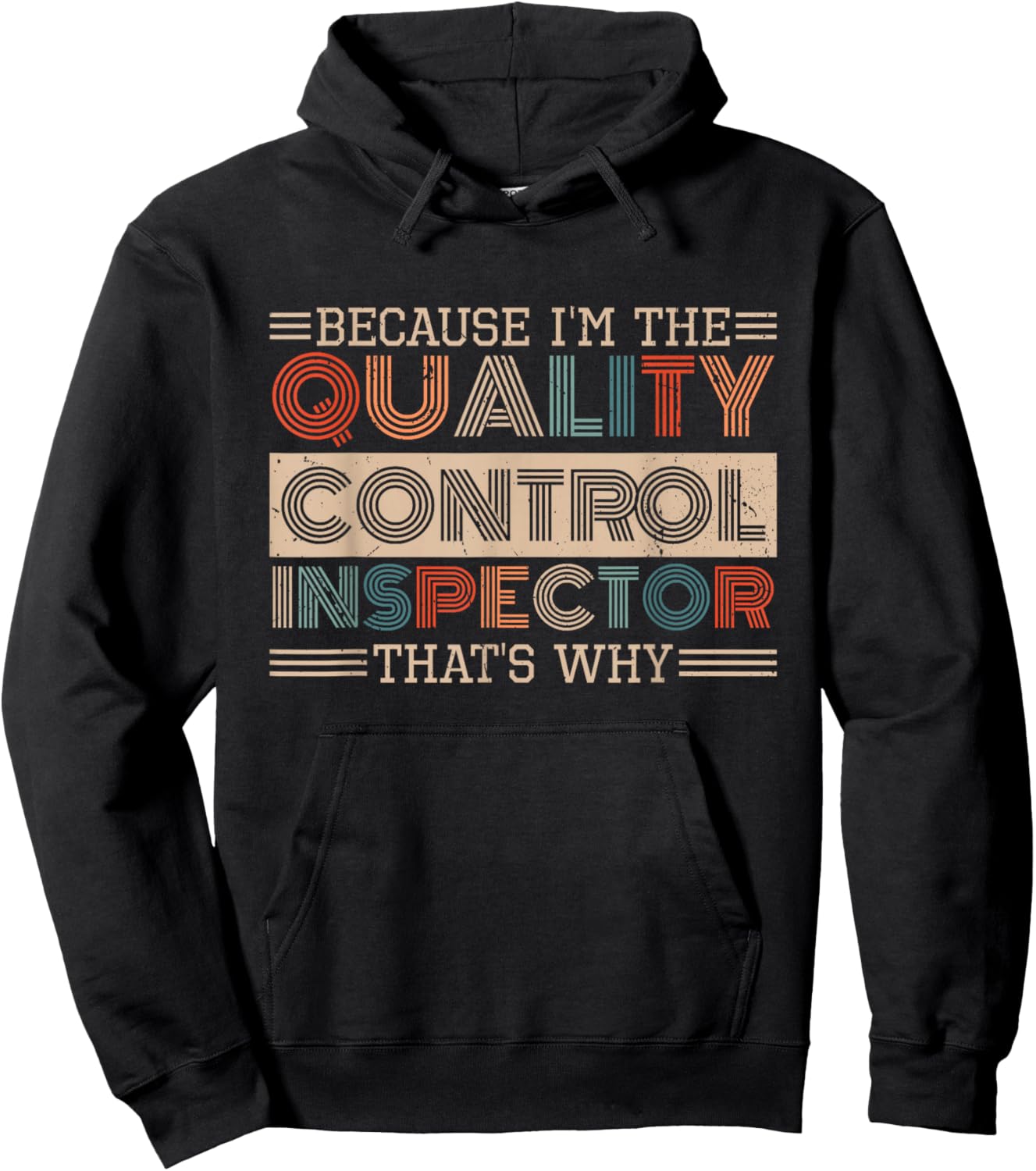 Retro Quality Control Design for Quality Control Inspectors Hoodie - Hoodie | Black