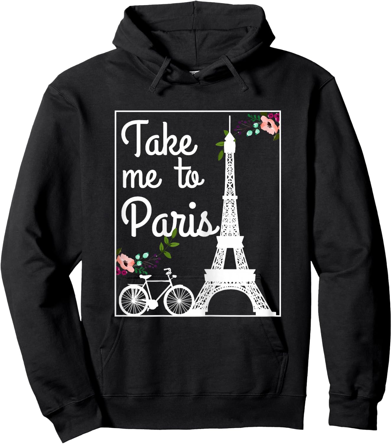Paris France Eiffel Tower Souvenir Hoodie - Hoodie | Black