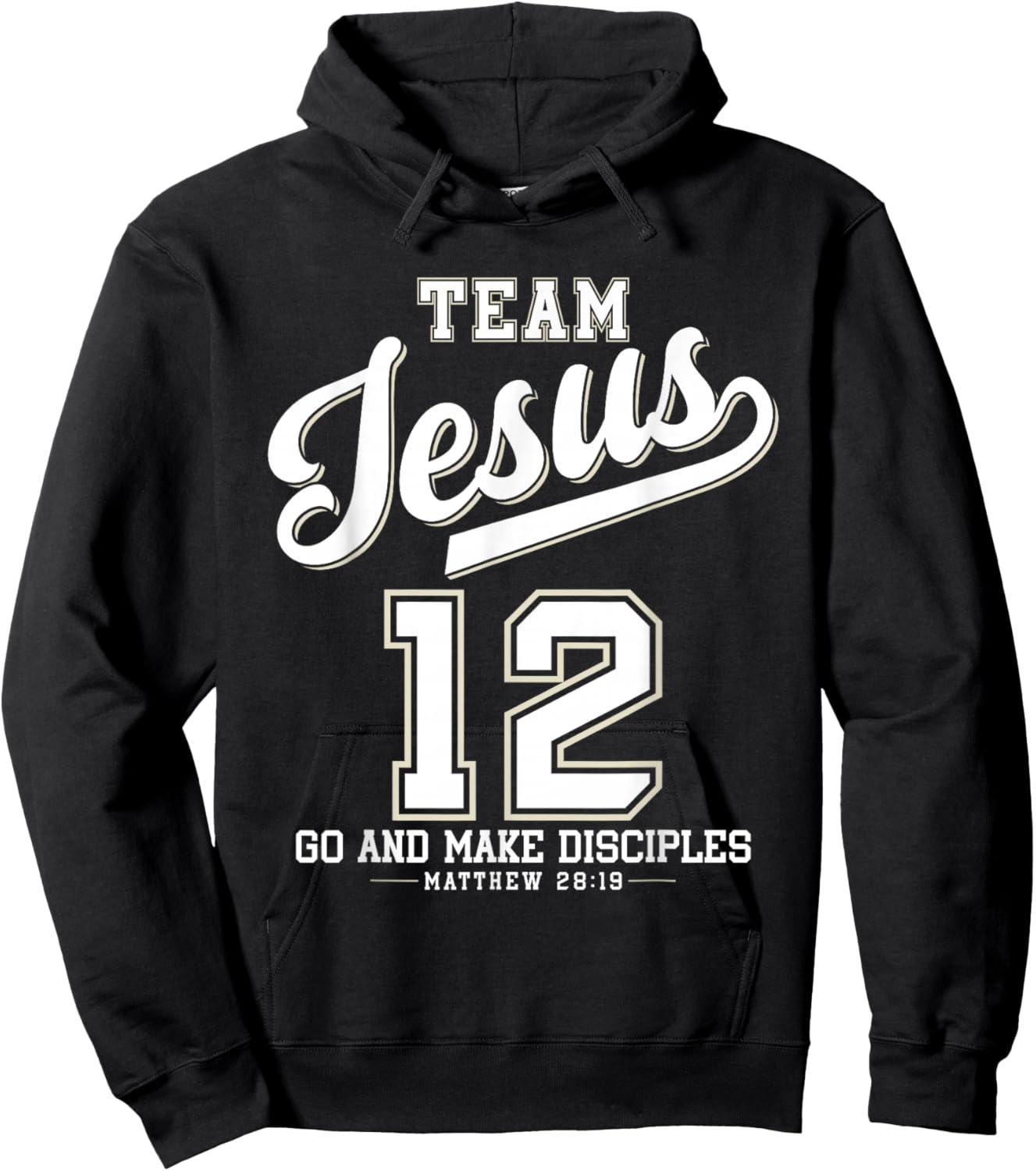 Jesus Baseball Team Jesus Christian Matthew 28:19 Verse Hoodie - Hoodie | Black