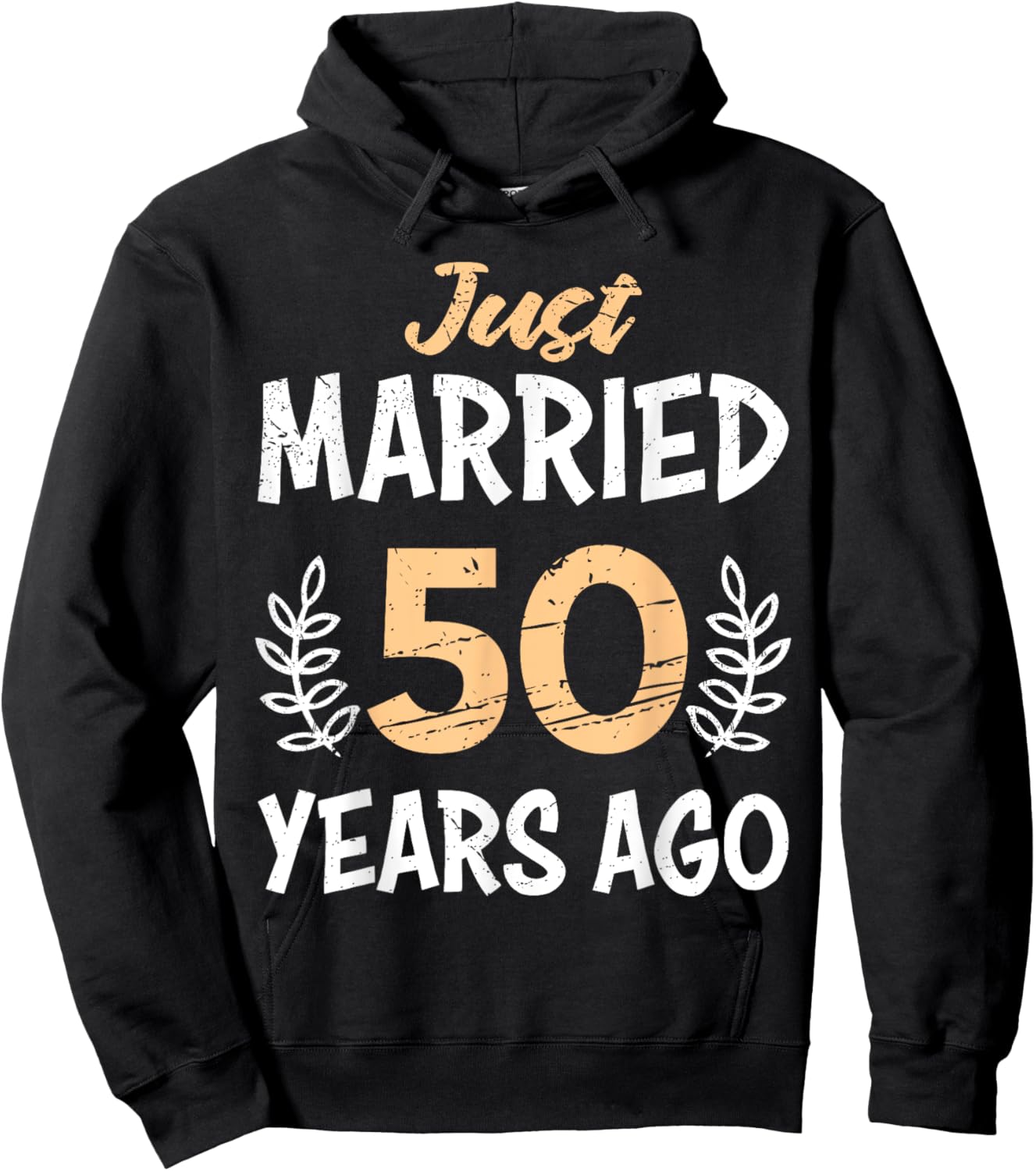 Just married 50 Jahre Goldene Hochzeit Hoodie - Hoodie | Black