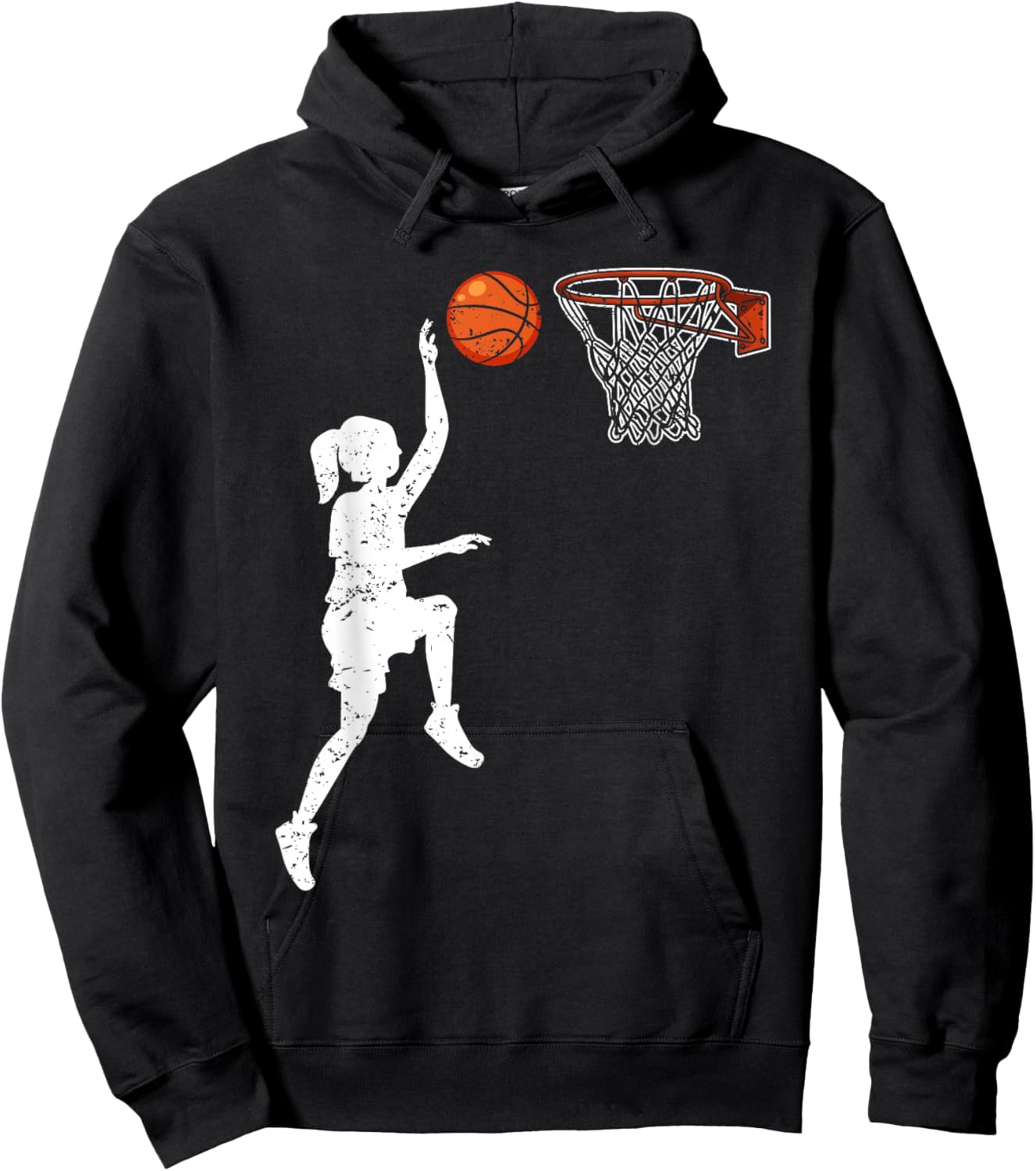 Basketball Girl Woman Hoodie - Hoodie | Black