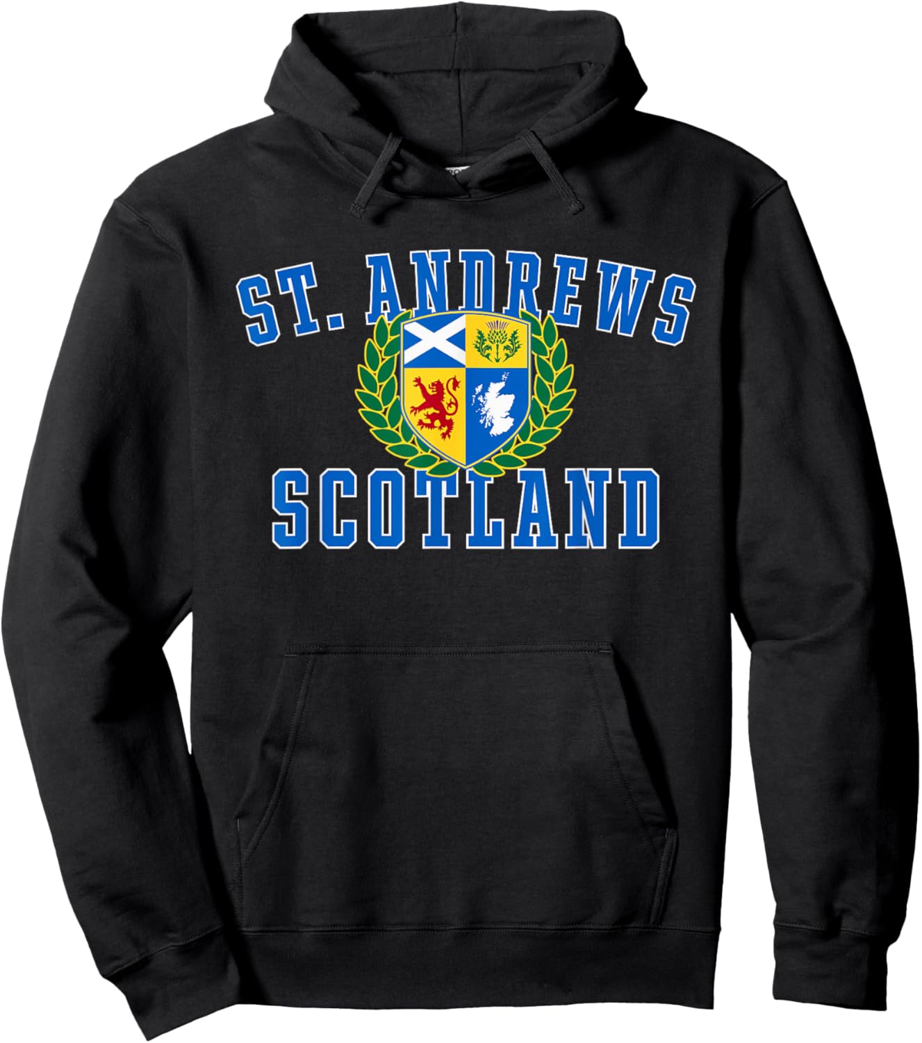 St. Andrews Scotland Crest Hoodie - Hoodie | Black