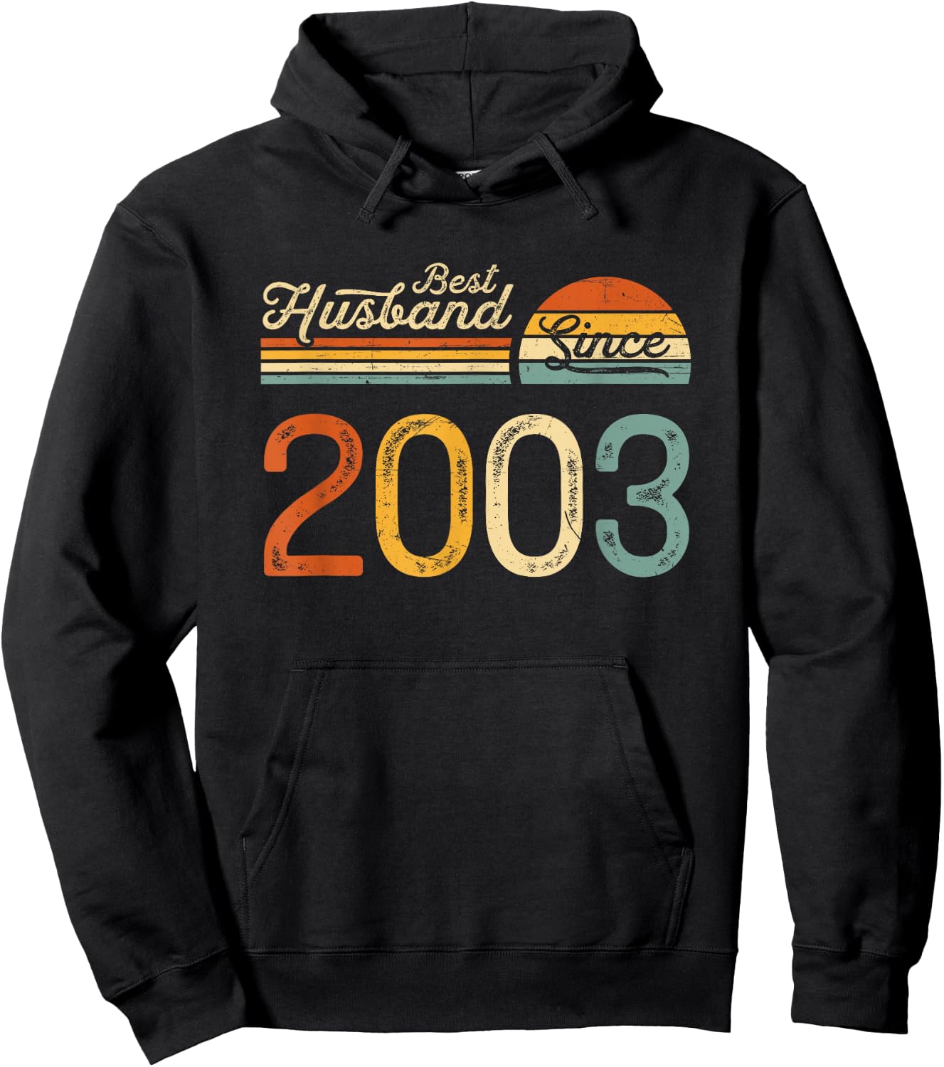 22nd wedding anniversary 22 years - Best Husband Since 2003 Hoodie - Hoodie | Black