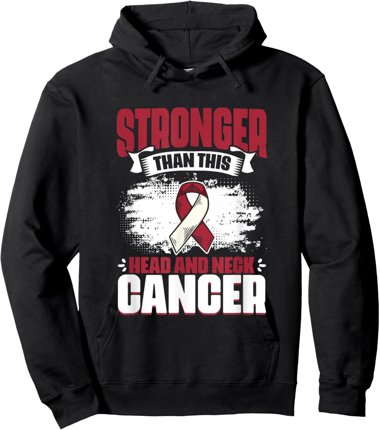 Throat Cancer Stronger Than Head And Neck Cancer Awareness Hoodie - Hoodie | Black