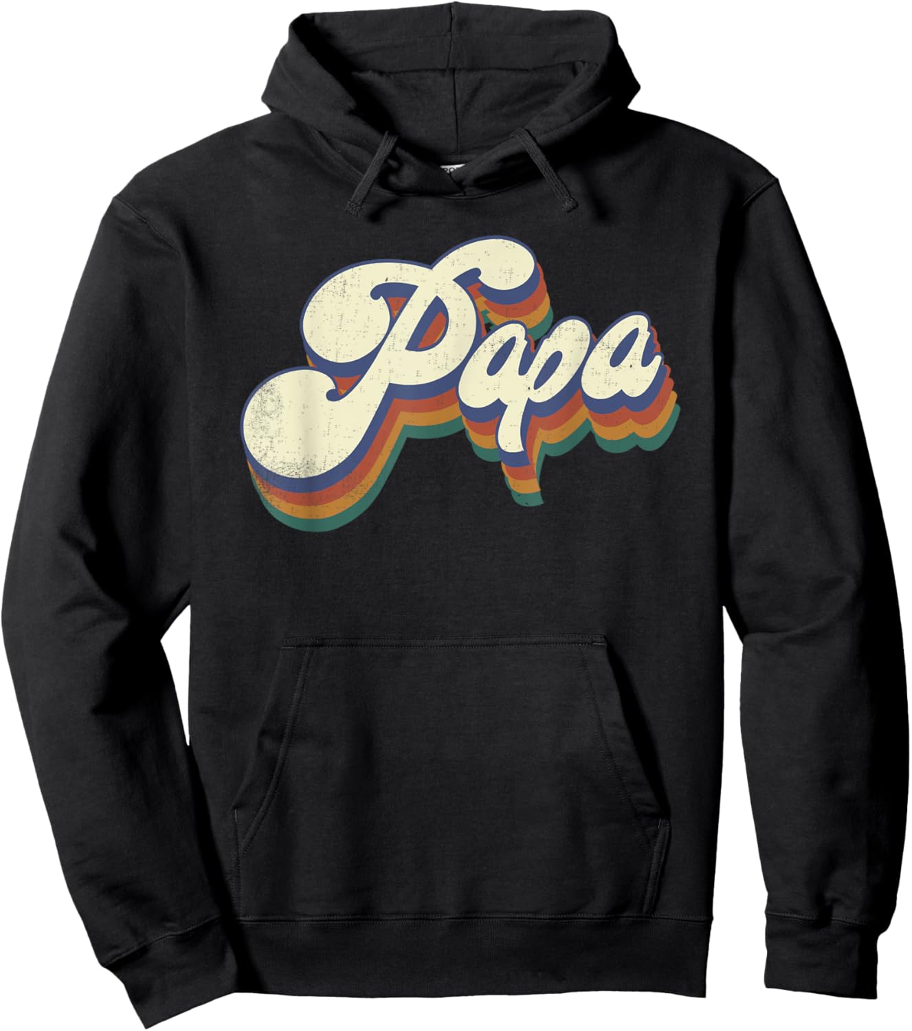 Papa Gifts Retro Vintage Father's Day Papa Hoodie - Hoodie | Black