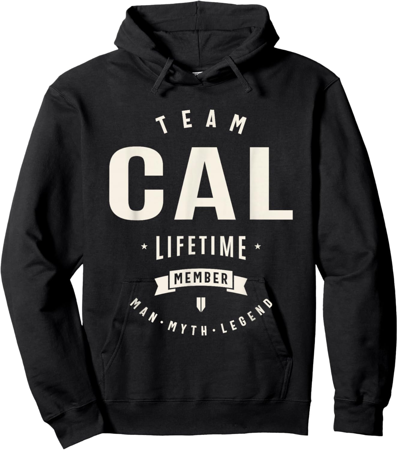 Team Cal Lifetime Member Funny Name Cal , Small Hoodie - Hoodie | Black
