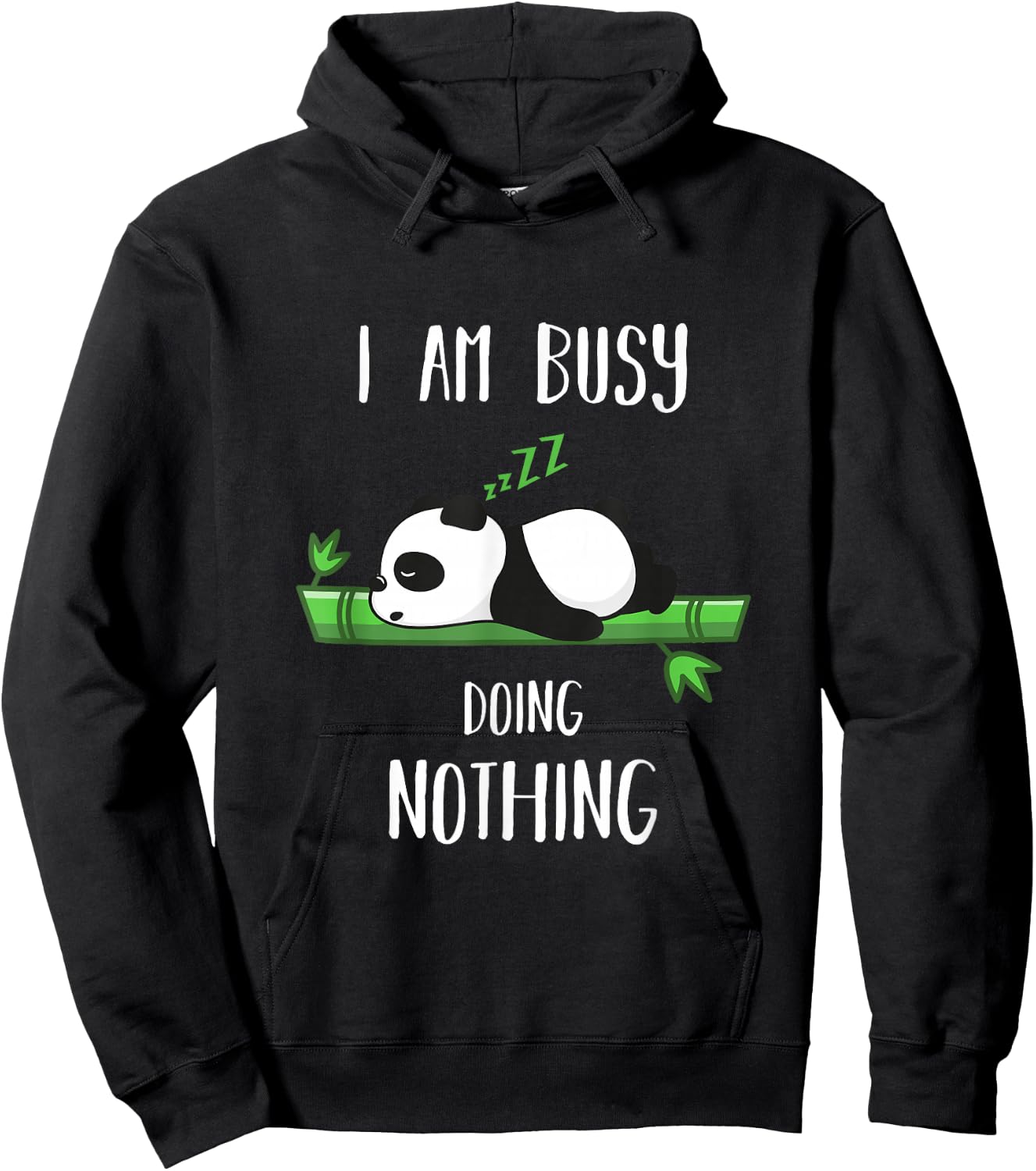 Busy Doing Nothing for Panda Lover Hoodie - Hoodie | Black