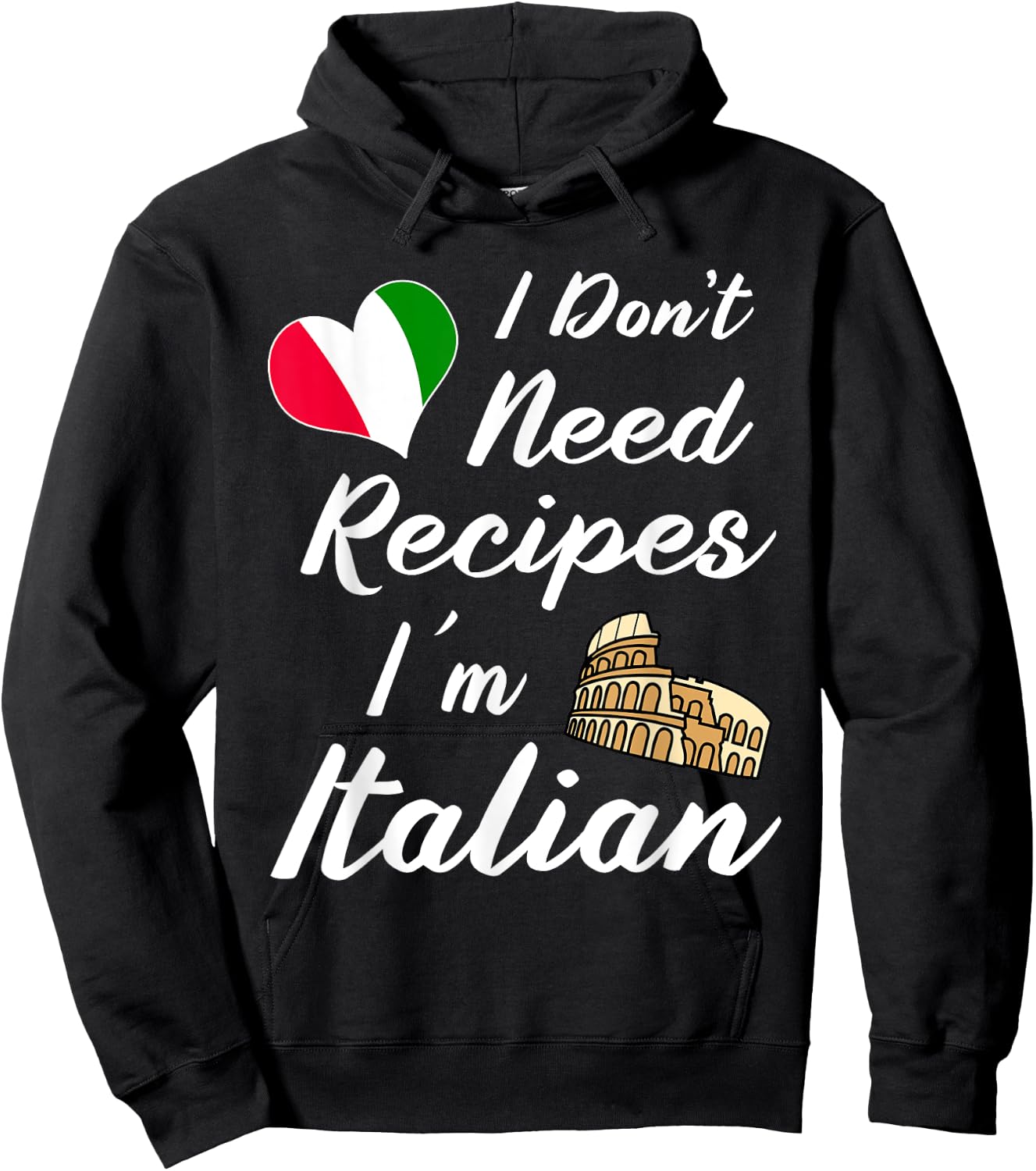 Funny Italian Cooking Knives Supplies Chef Hat Pasta Pizza Hoodie - Hoodie | Black