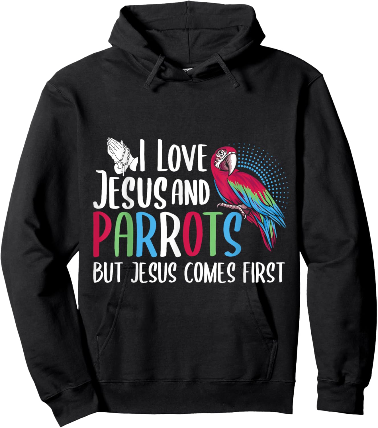 Parrots Lover Christian Religion Faith Jesus Catholic Hoodie - Hoodie | Black