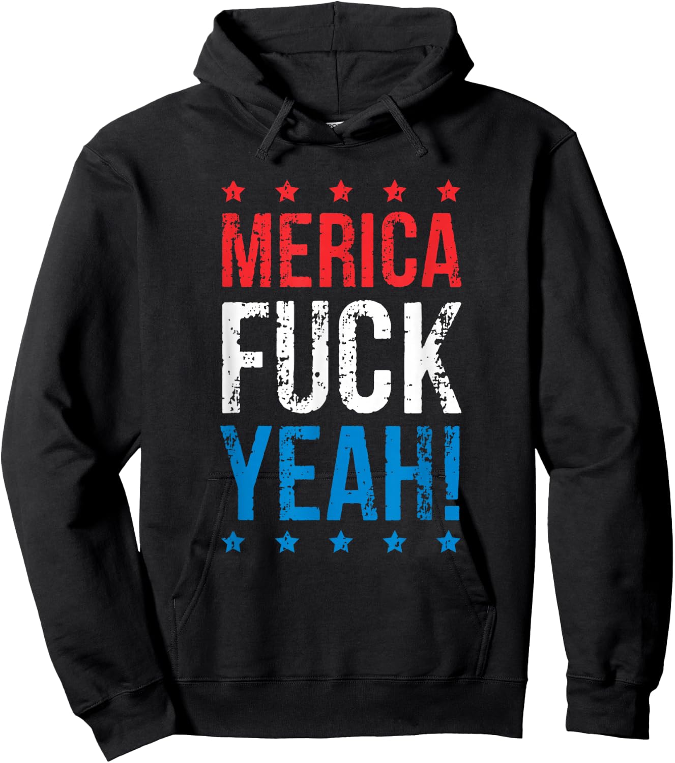 Funny Merica Fuck Yeah 4th Of July Hoodie - Hoodie | Black