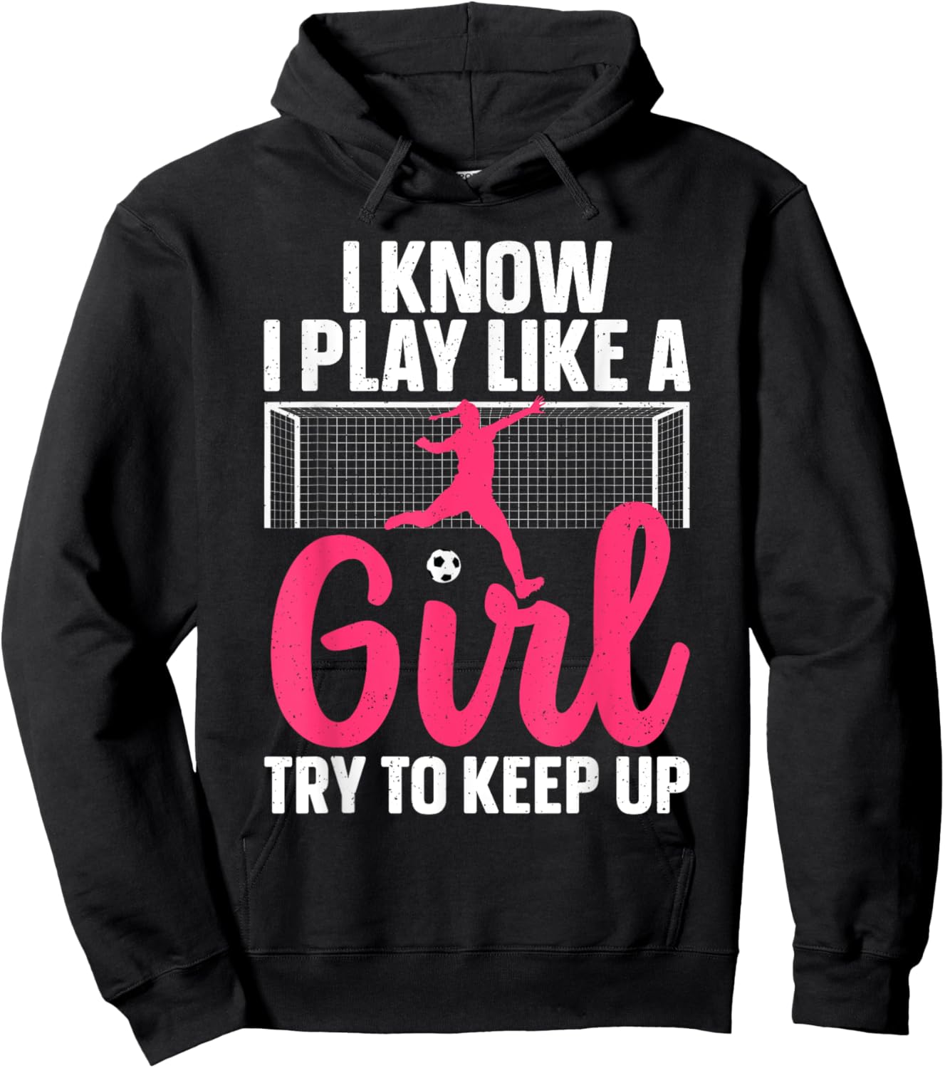 Funny Soccer Art Girls Soccer Player Soccer Lover Hoodie - Hoodie | Black