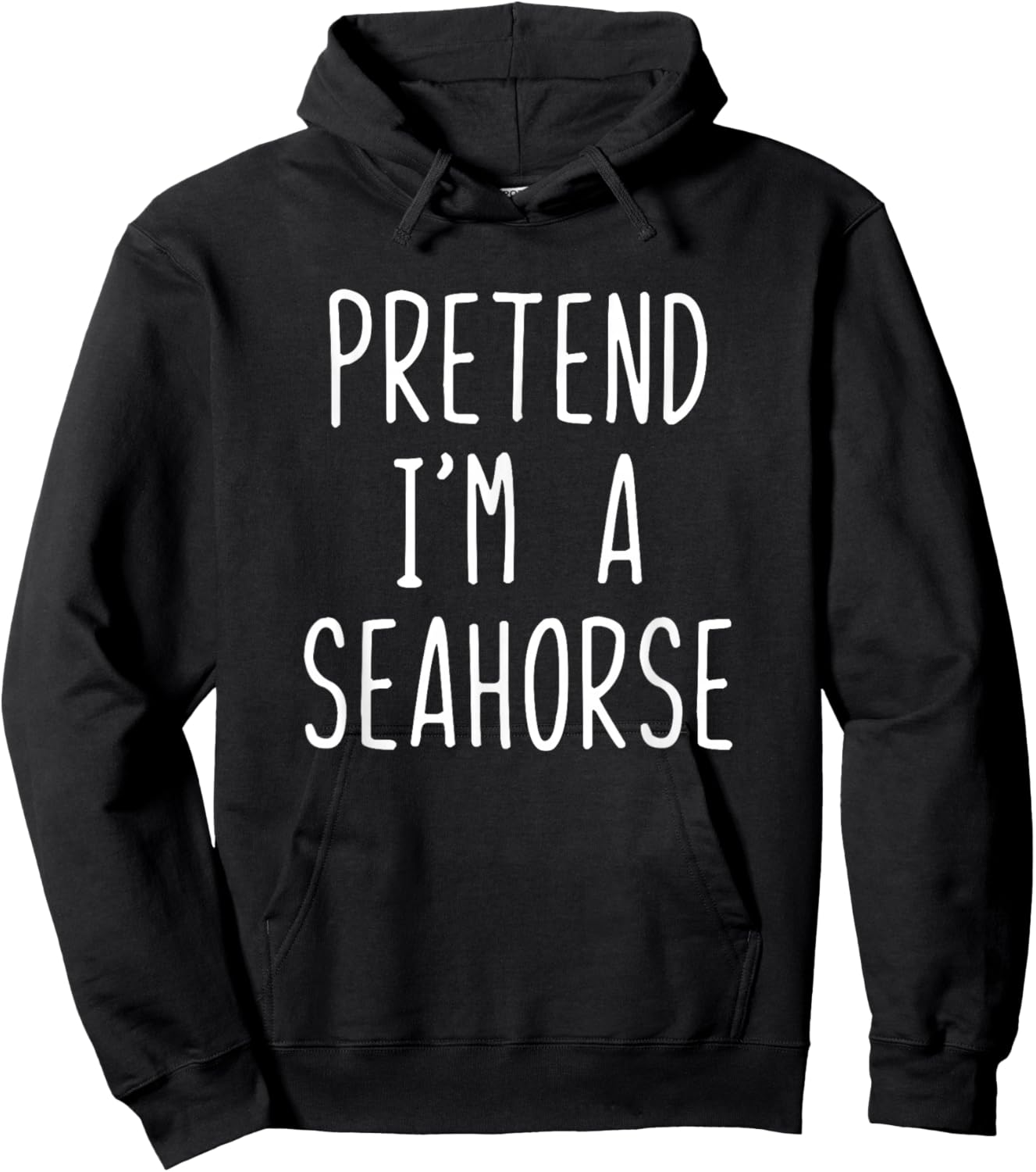 Pretend I'm A Seahorse Costume Halloween Lazy Kids Sea-Horse Hoodie - Hoodie | Black