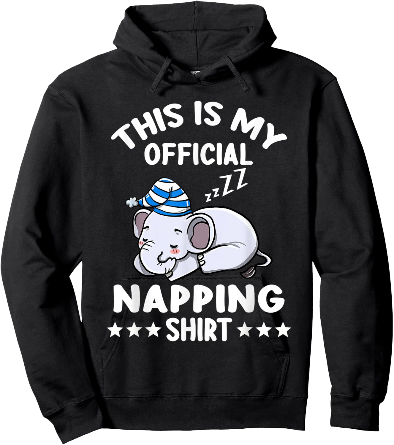 This Is My Official Napping Shirt Elephant Lover Gift Hoodie - Hoodie | Black