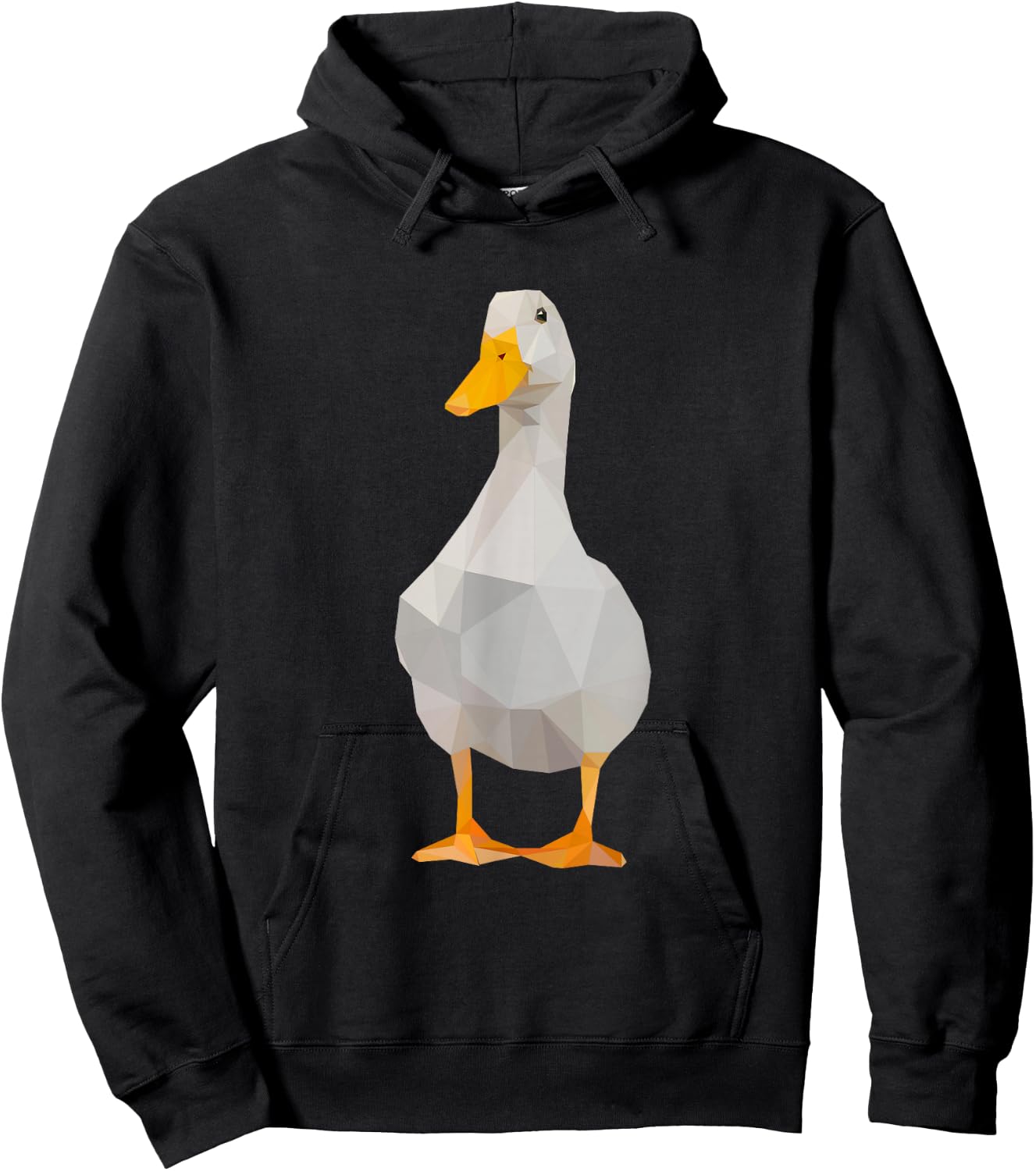 Cute Polygonal Duck Lover Farm Duck Hoodie - Hoodie | Black