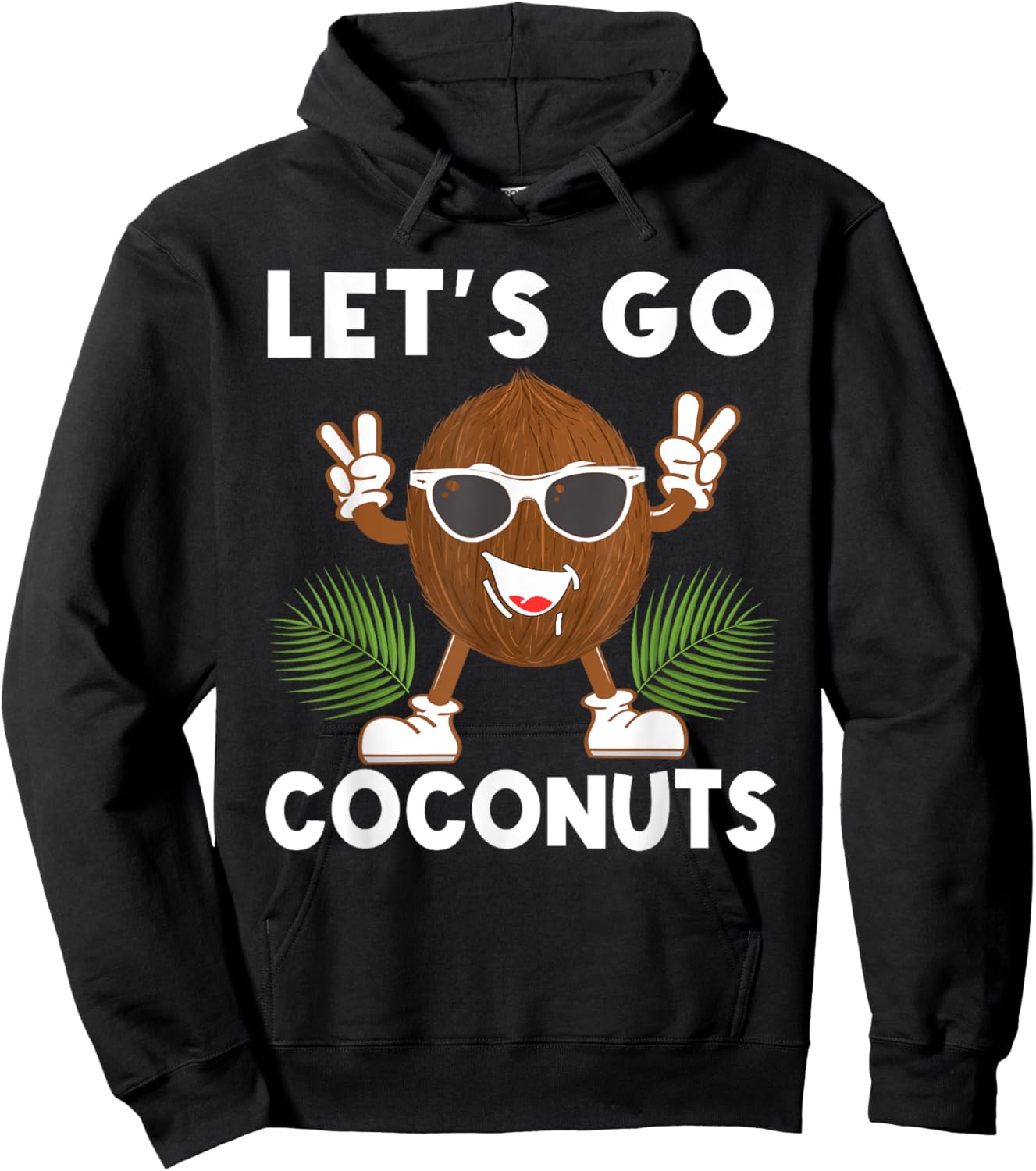 Let's Go Coconuts Funny Fruit Sommer Coconut Costume Hoodie - Hoodie | Black