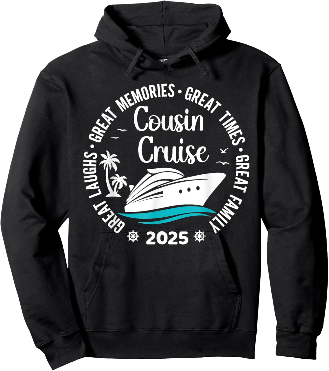 Cousin Cruise Trip 2025 Vacation Matching Family Group Hoodie - Hoodie | Black