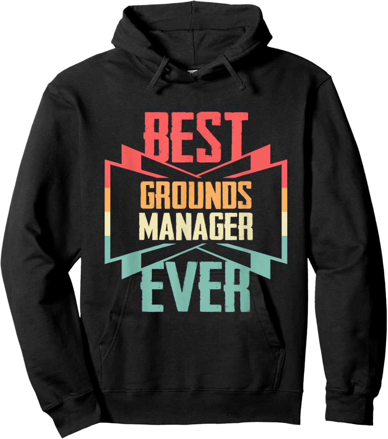 Vintage Best Grounds Manager Ever Hoodie - Hoodie | Black
