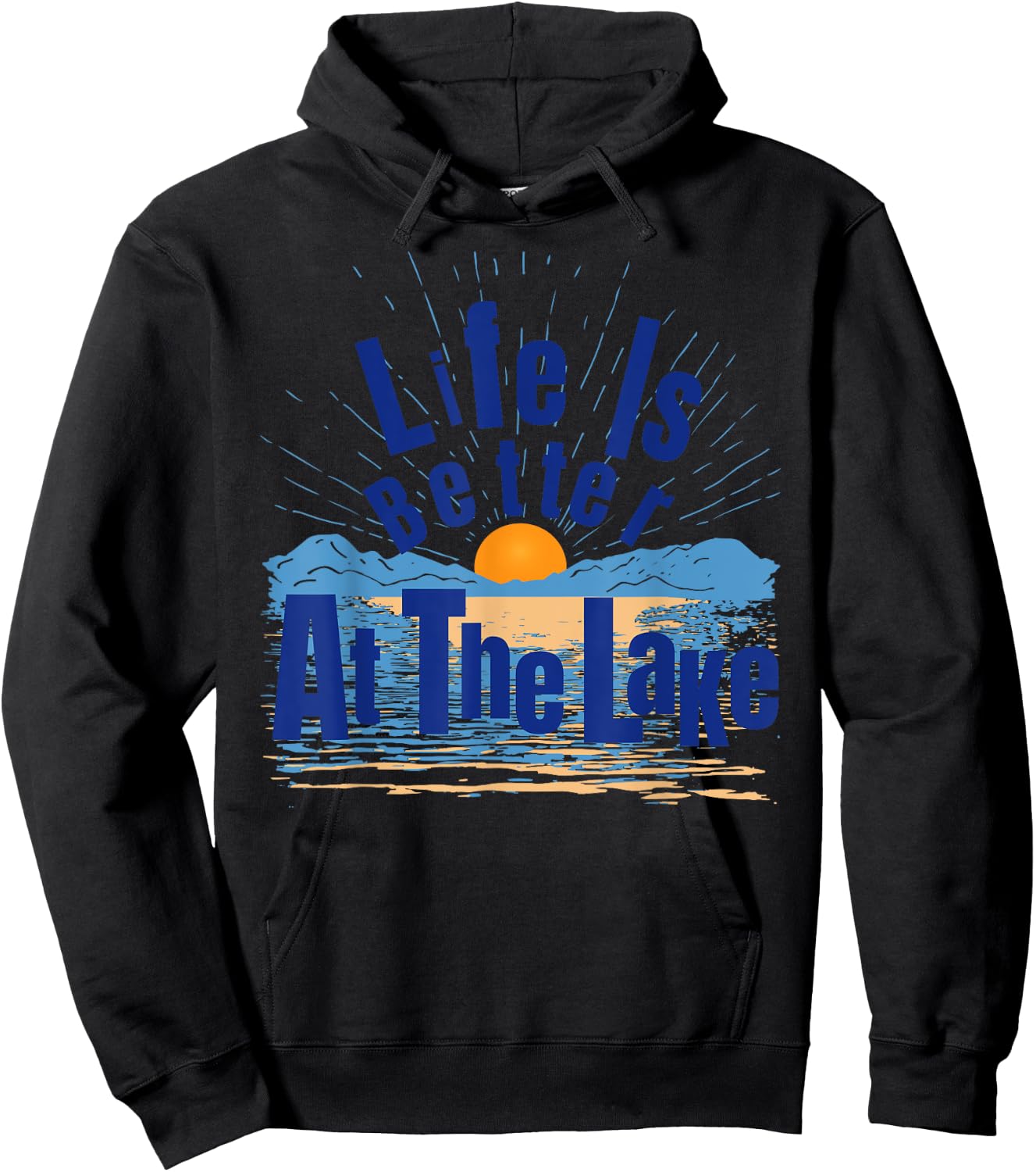 Life Is Better At The Lake Bum Fishing Boating Gift Hoodie - Hoodie | Black