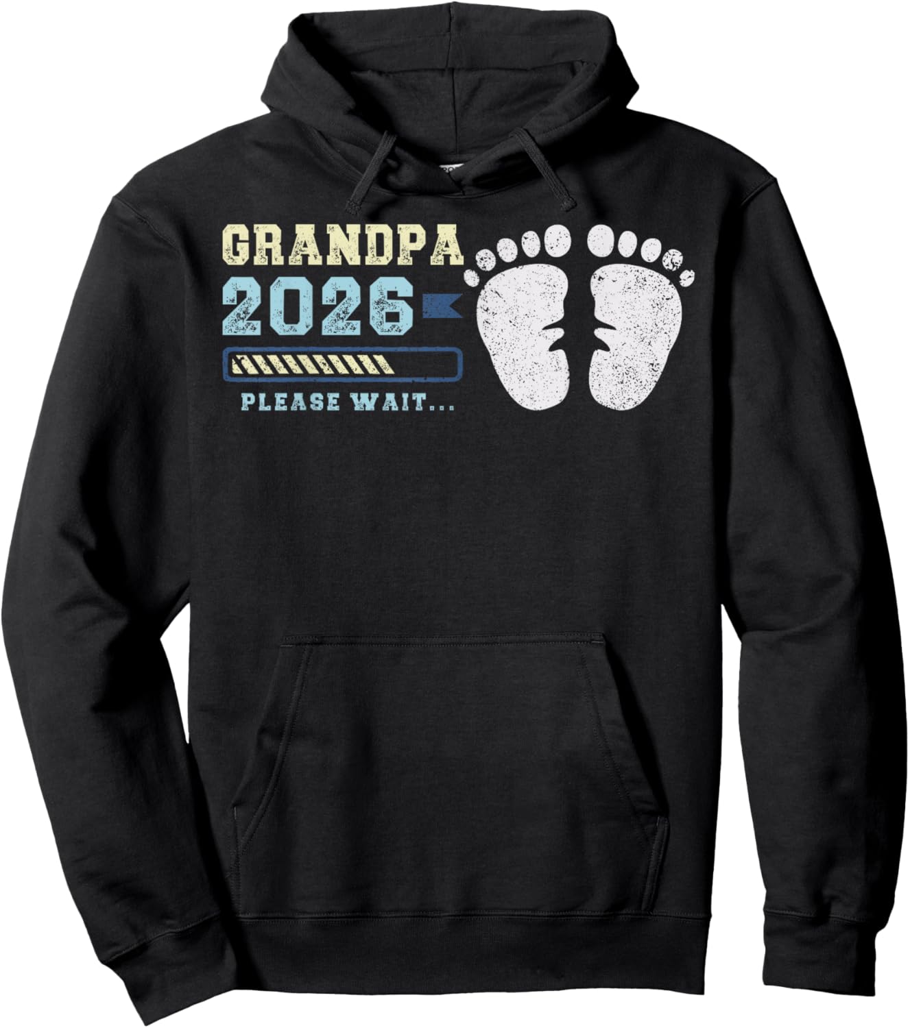 Grandpa 2026, Baby Announcement, Expecting Grandfather Hoodie - Hoodie | Black
