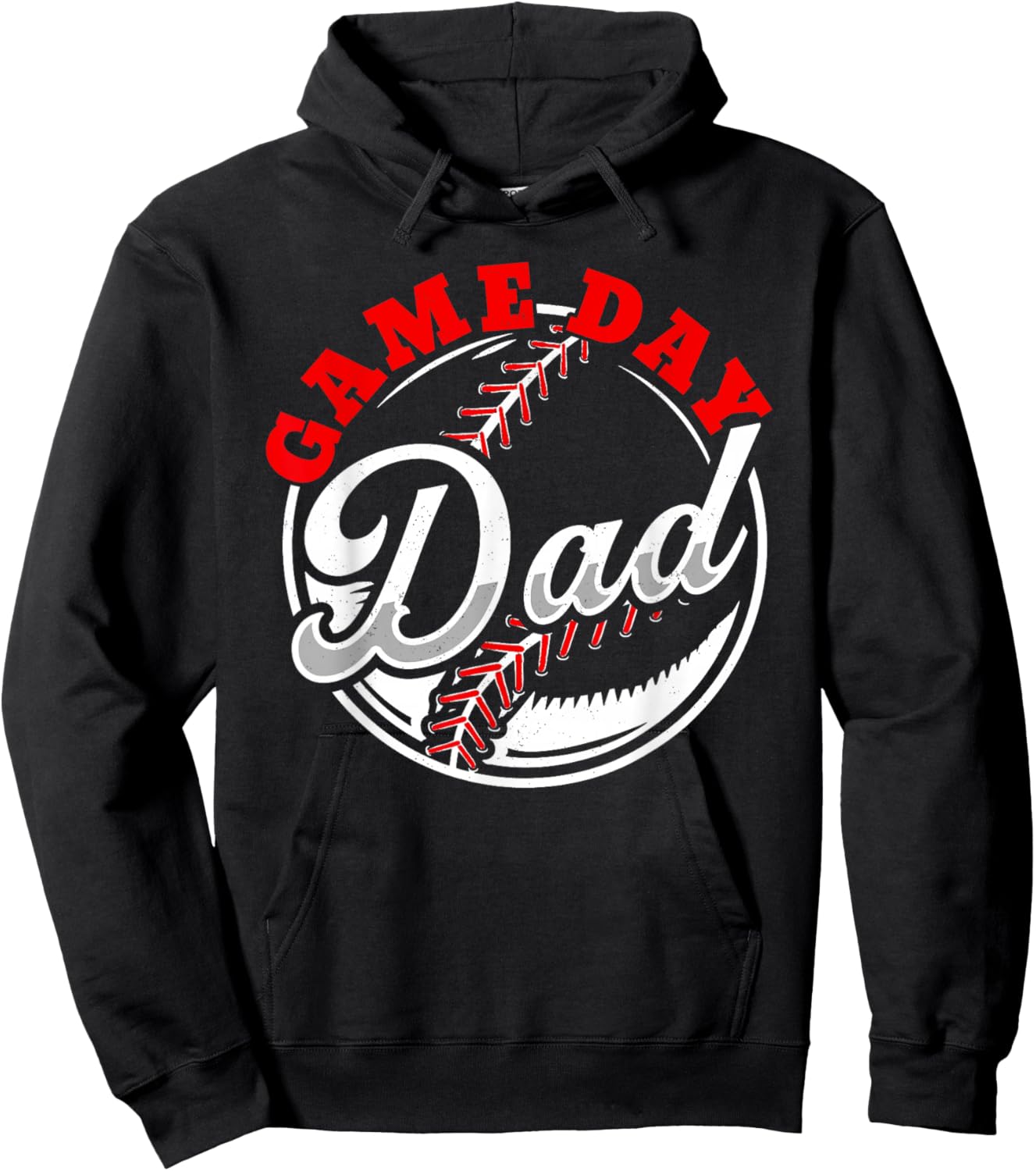Game Day Dad Proud Baseball Parent Summer Sports League Women Hoodie - Hoodie | Black
