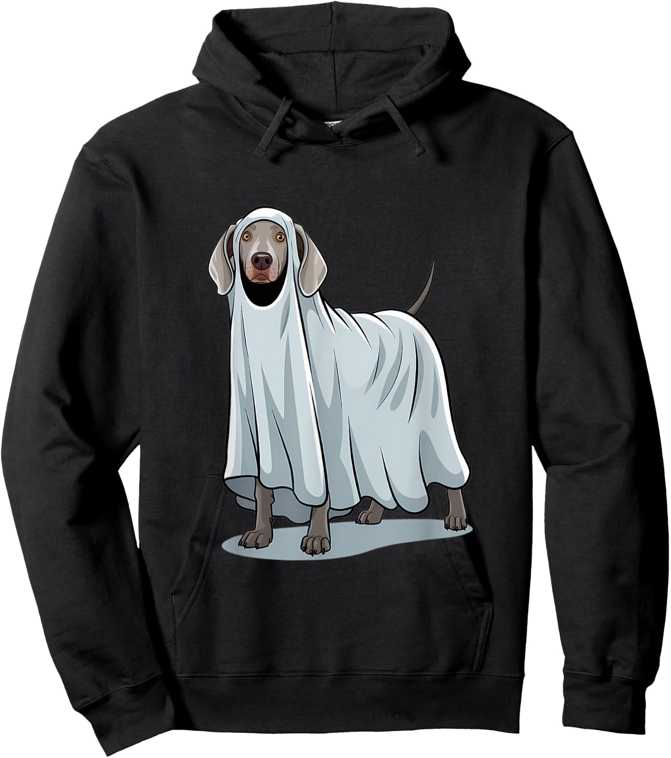 Weimaraner Dog Halloween Ghost Costume Design Men Women Kids Hoodie - Hoodie | Black