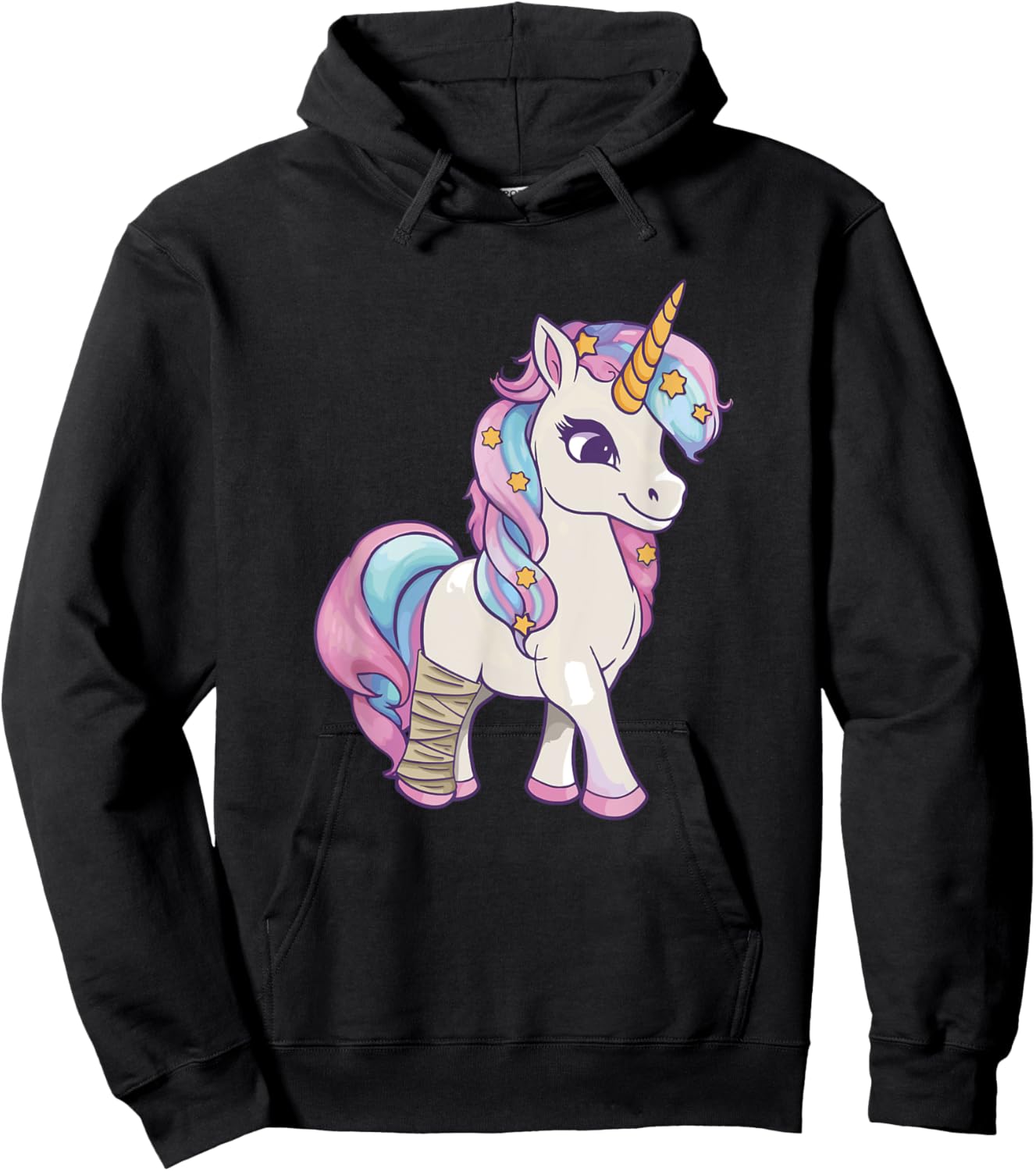 Unicorn With Broken Leg - Broken Leg Injury Hoodie - Hoodie | Black