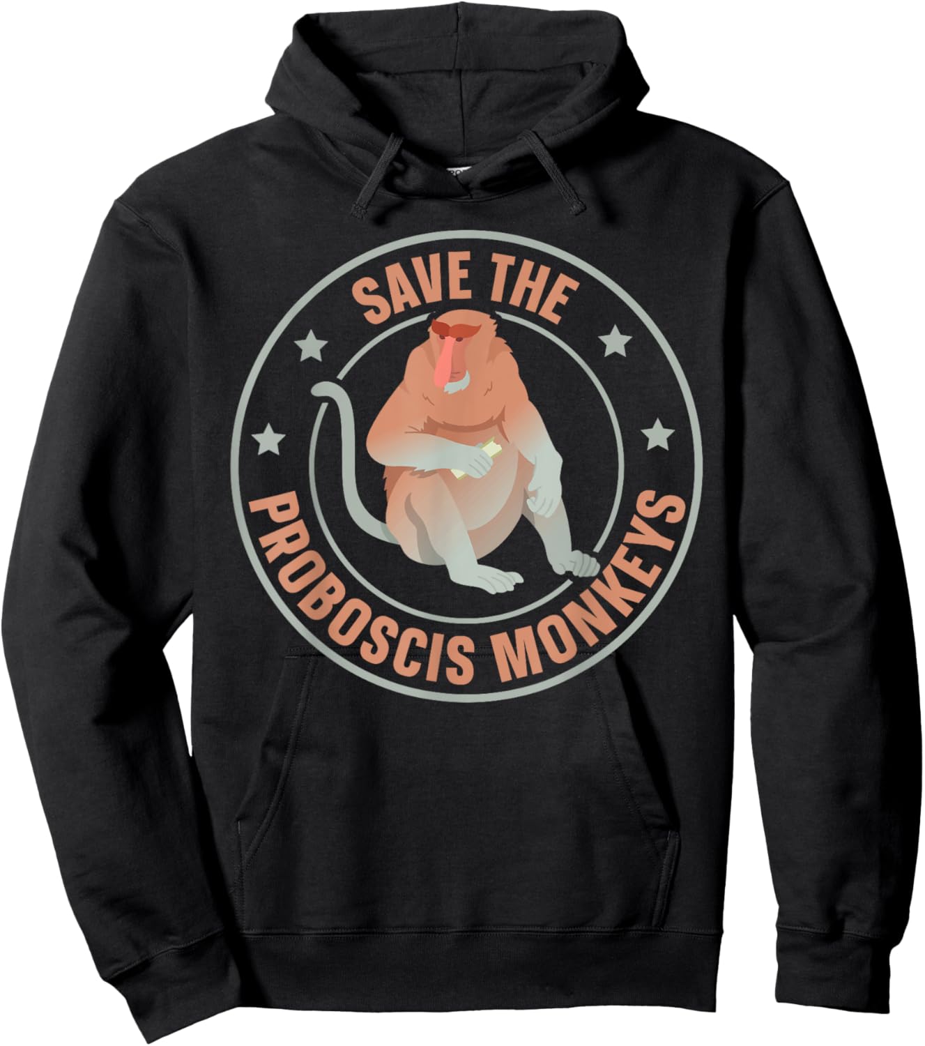 Save the proboscis monkeys Quote for a Proboscis Monkey Fan Hoodie - Hoodie | Black