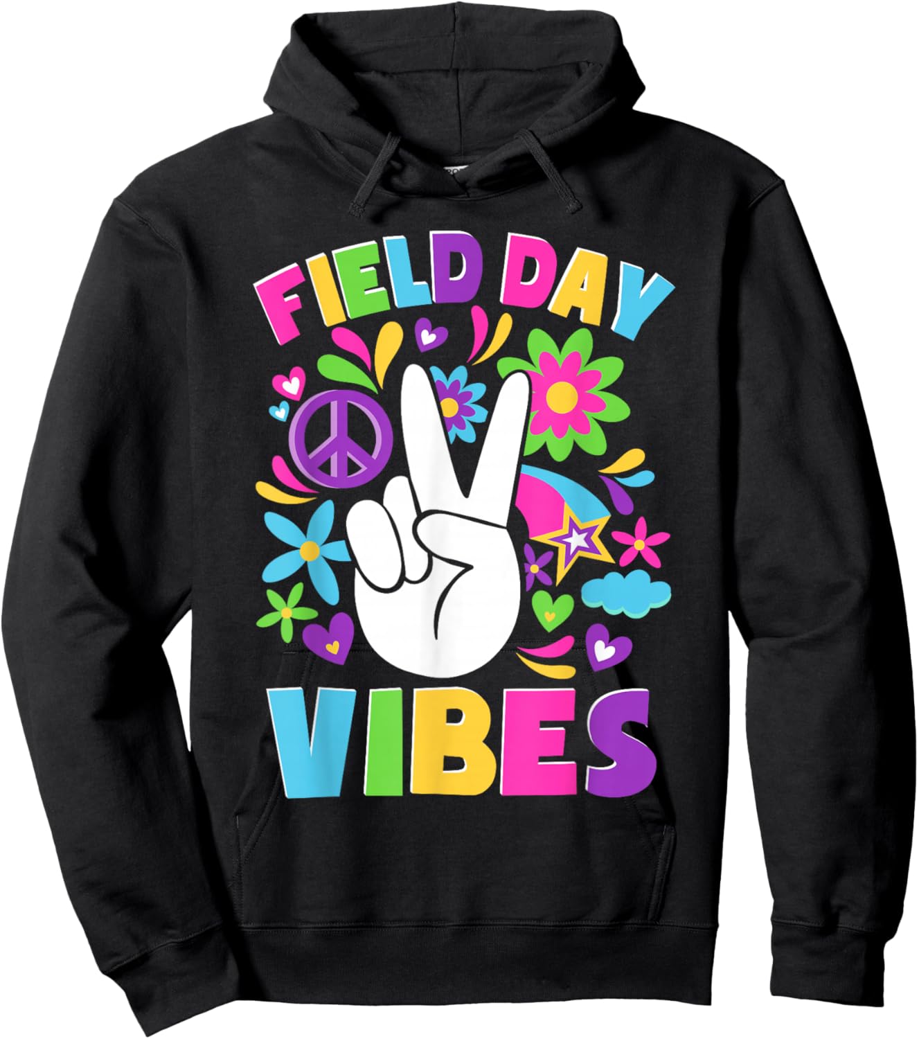 Field Day Vibes Hoodie - Hoodie | Black