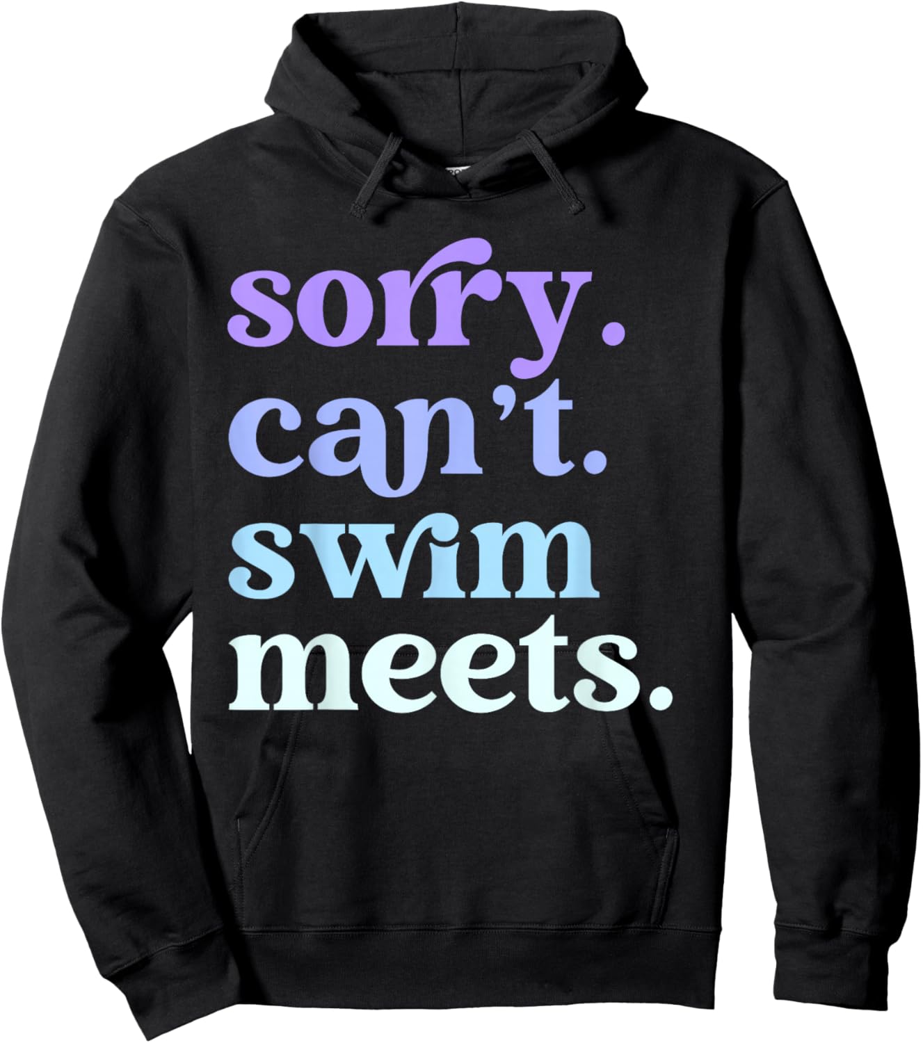 Sorry Can't Swim Meets Retro Swimming Funny Sports Mom Hoodie - Hoodie | Black