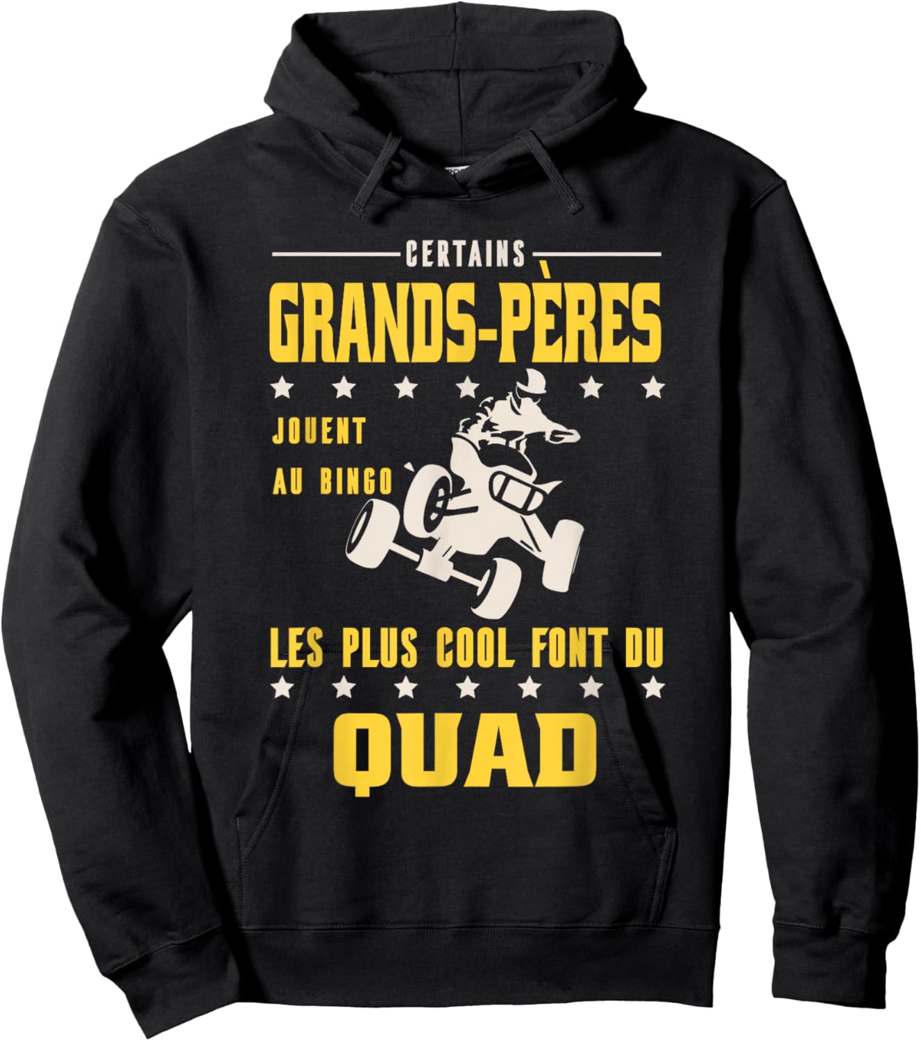 Some Grandfathers Do Quad Humor Grandpa Cool Rider Hoodie - Hoodie | Black