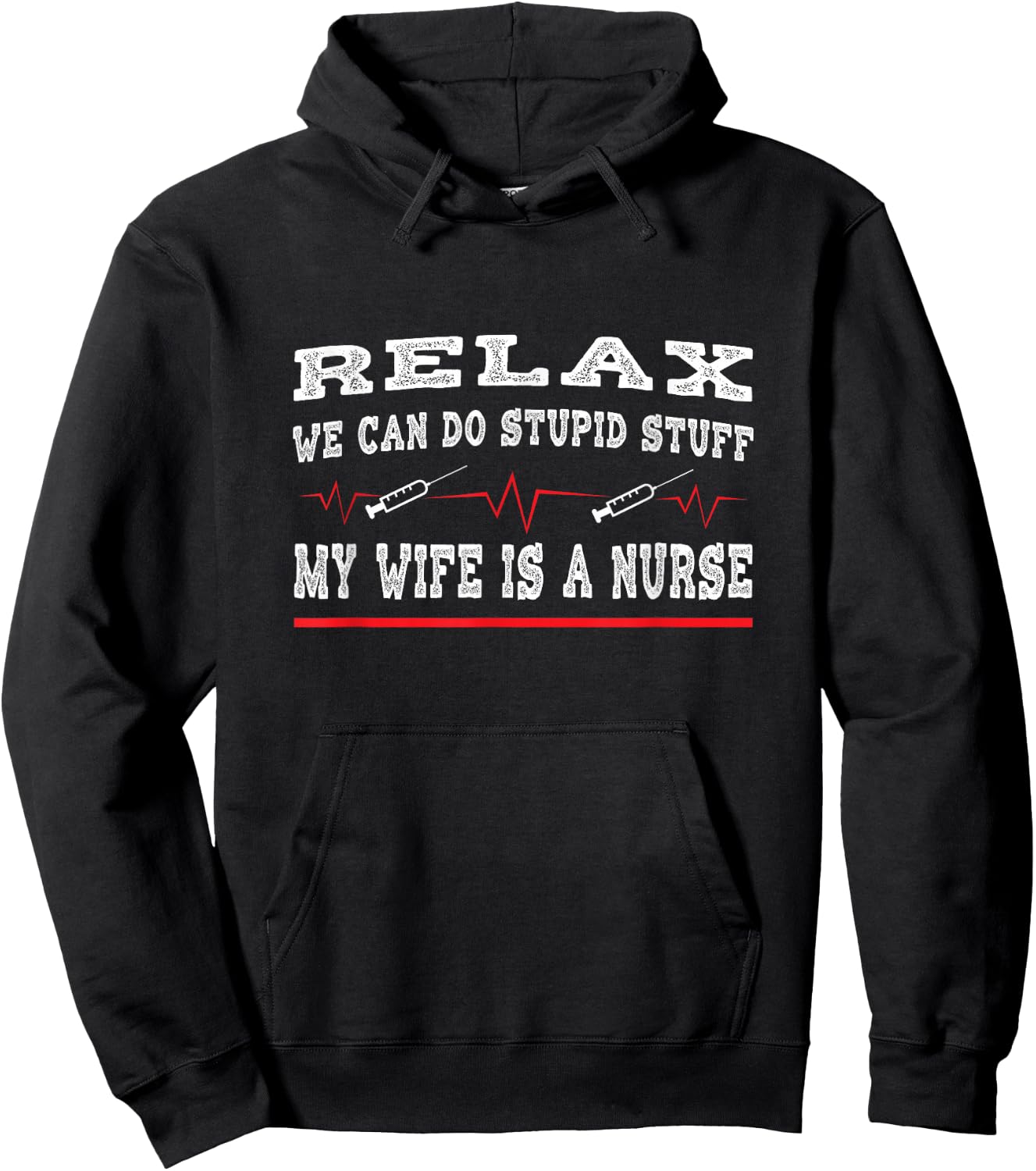 My wife is a nurse husband Hoodie - Hoodie | Black