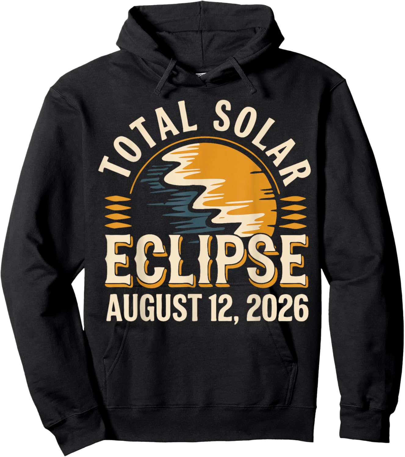 Astronomie Totalité de l'éclipse solaire 2026 12 août 2026 Hoodie - Hoodie | Black