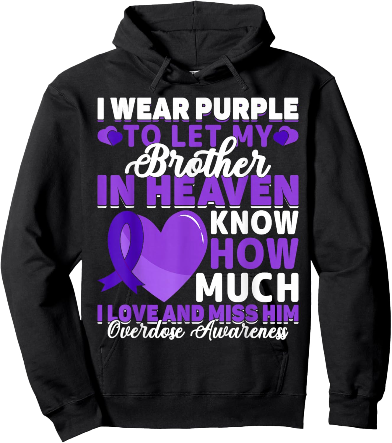 Addiction Awareness Drug Addiction Overdose Awareness Day Hoodie - Hoodie | Black