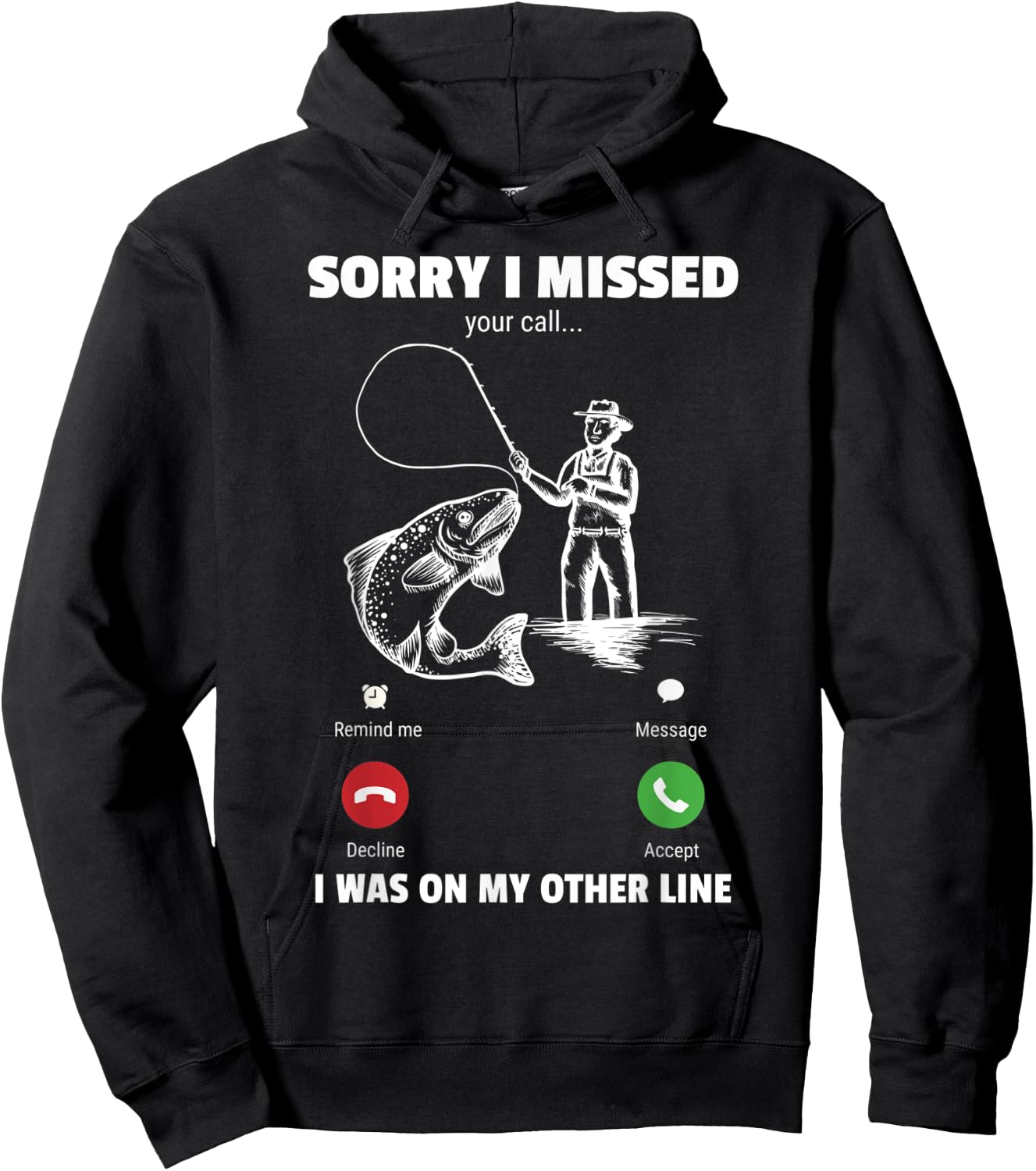 Sorry I Missed Your Call I Was On My Other Line Hoodie - Hoodie | Black
