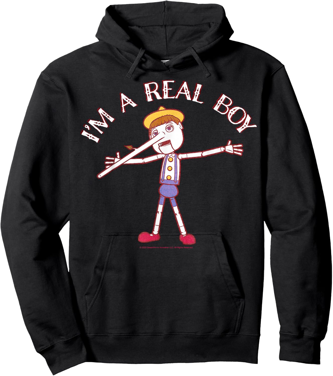 Shrek Pinocchio I'm A Real Boy Hoodie - Hoodie | Black