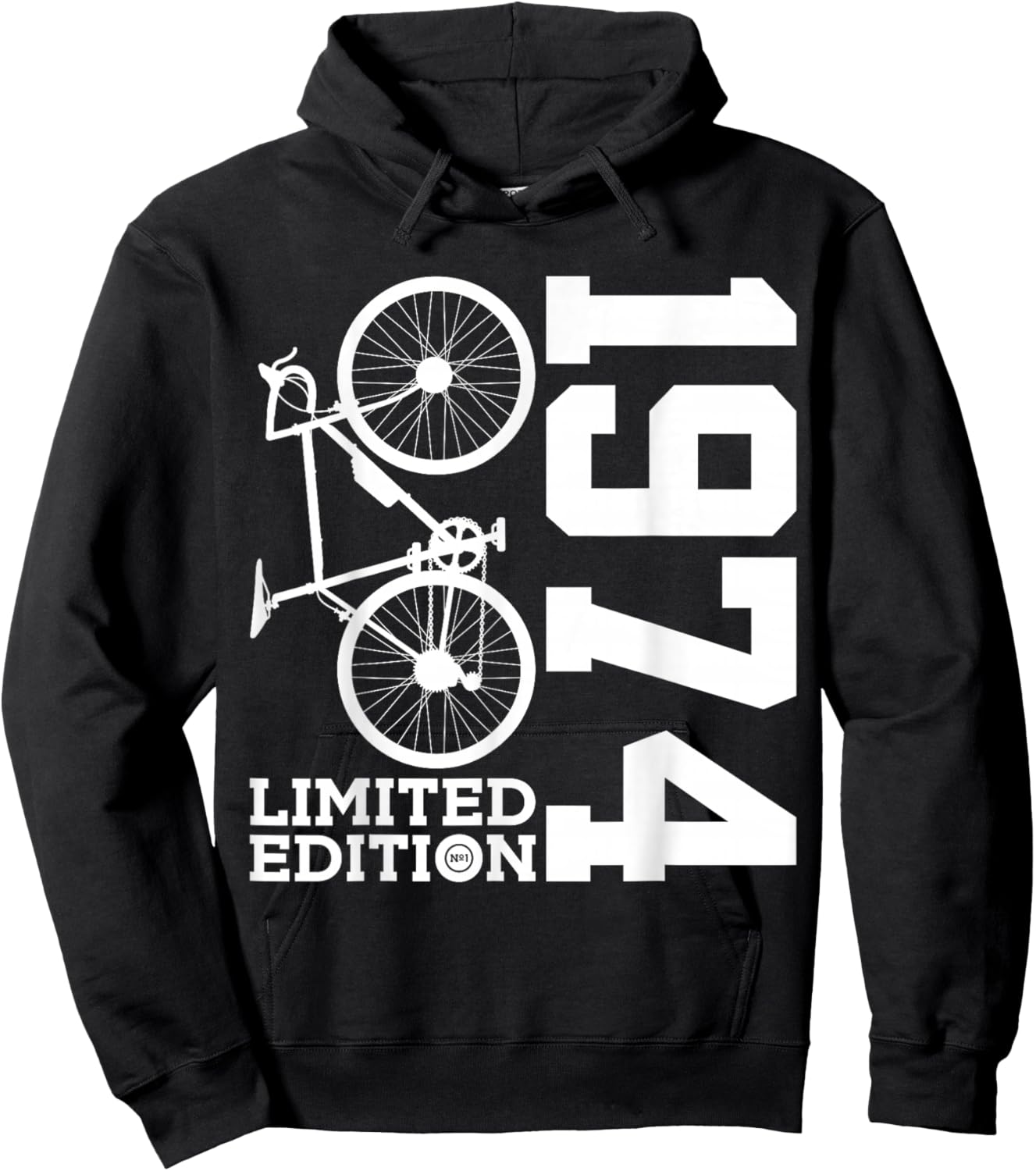 Cyclist 1974 Bike 52nd Birthday Racing Bike Hoodie - Hoodie | Black