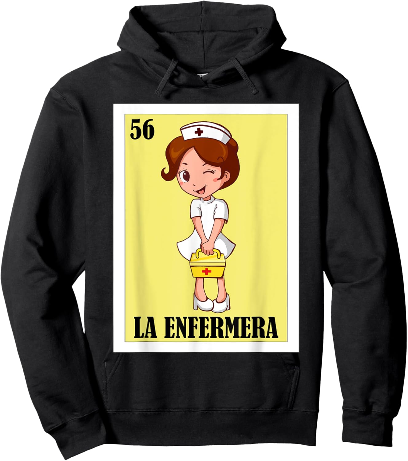 Mexican Nurse Hero Design - La Enfermera Hoodie - Hoodie | Black