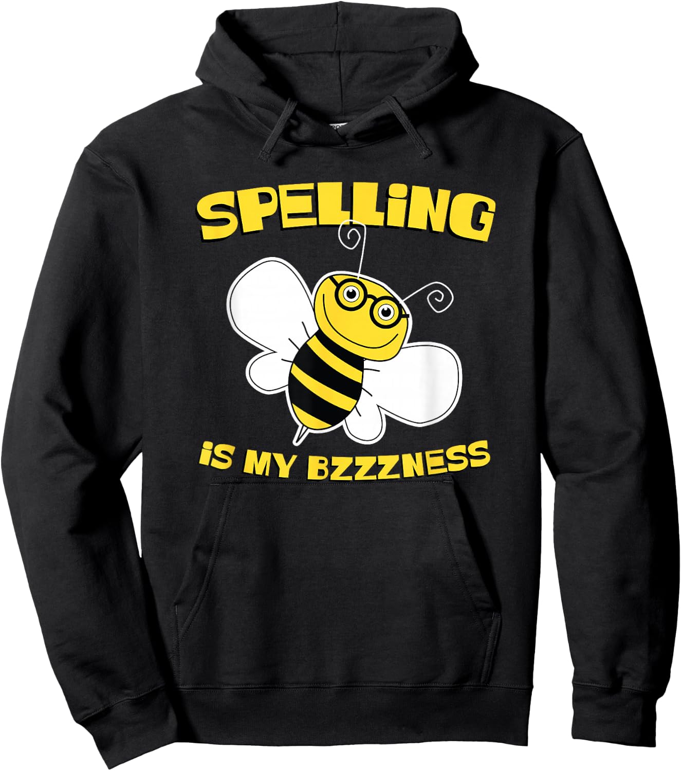 Cute Spelling Bee T Shirt for Competitive Word Loving Kids Hoodie - Hoodie | Black