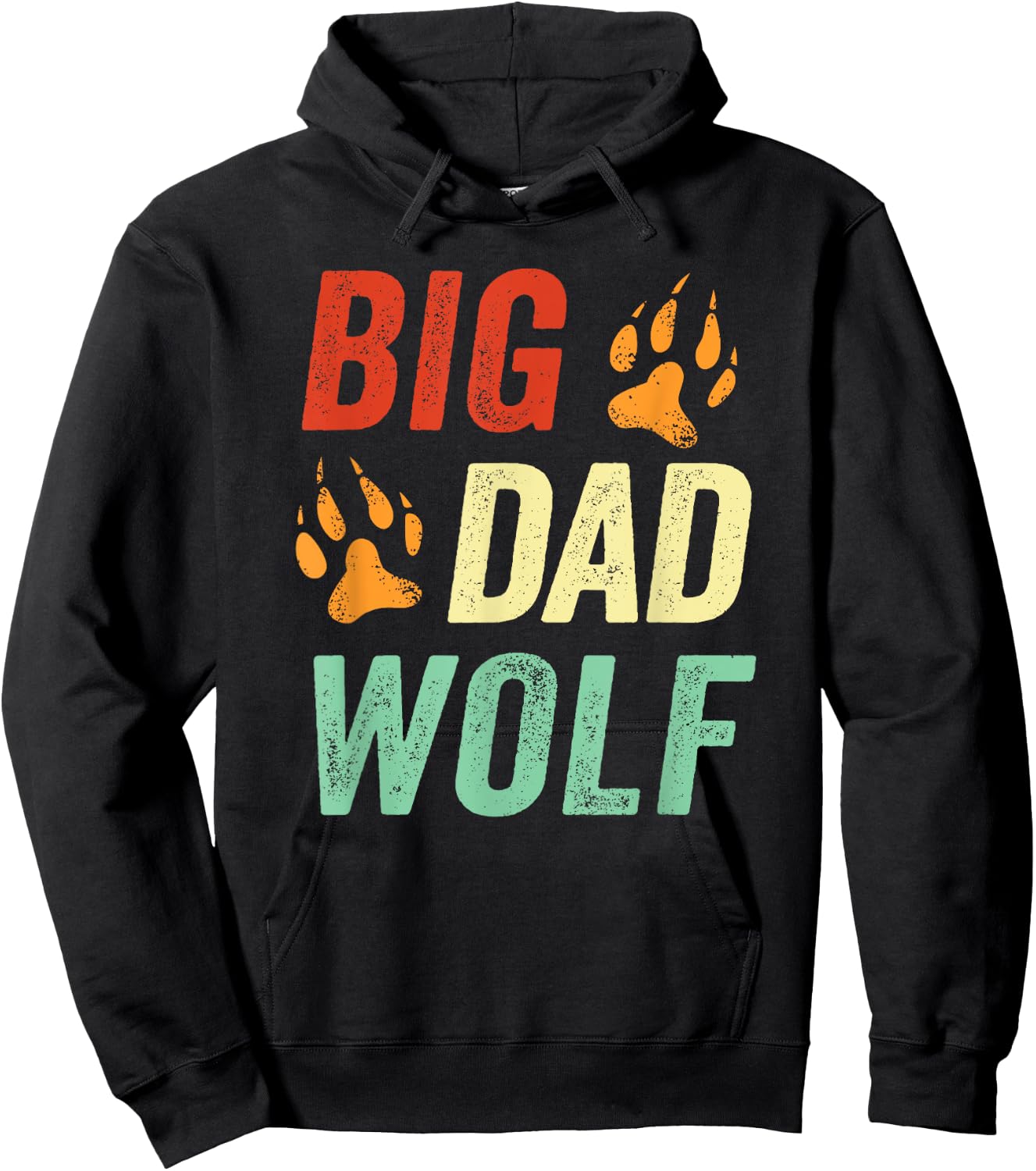 Dad Halloween Shirt Men Daddy Halloween Costume Big Dad Wolf Hoodie - Hoodie | Black