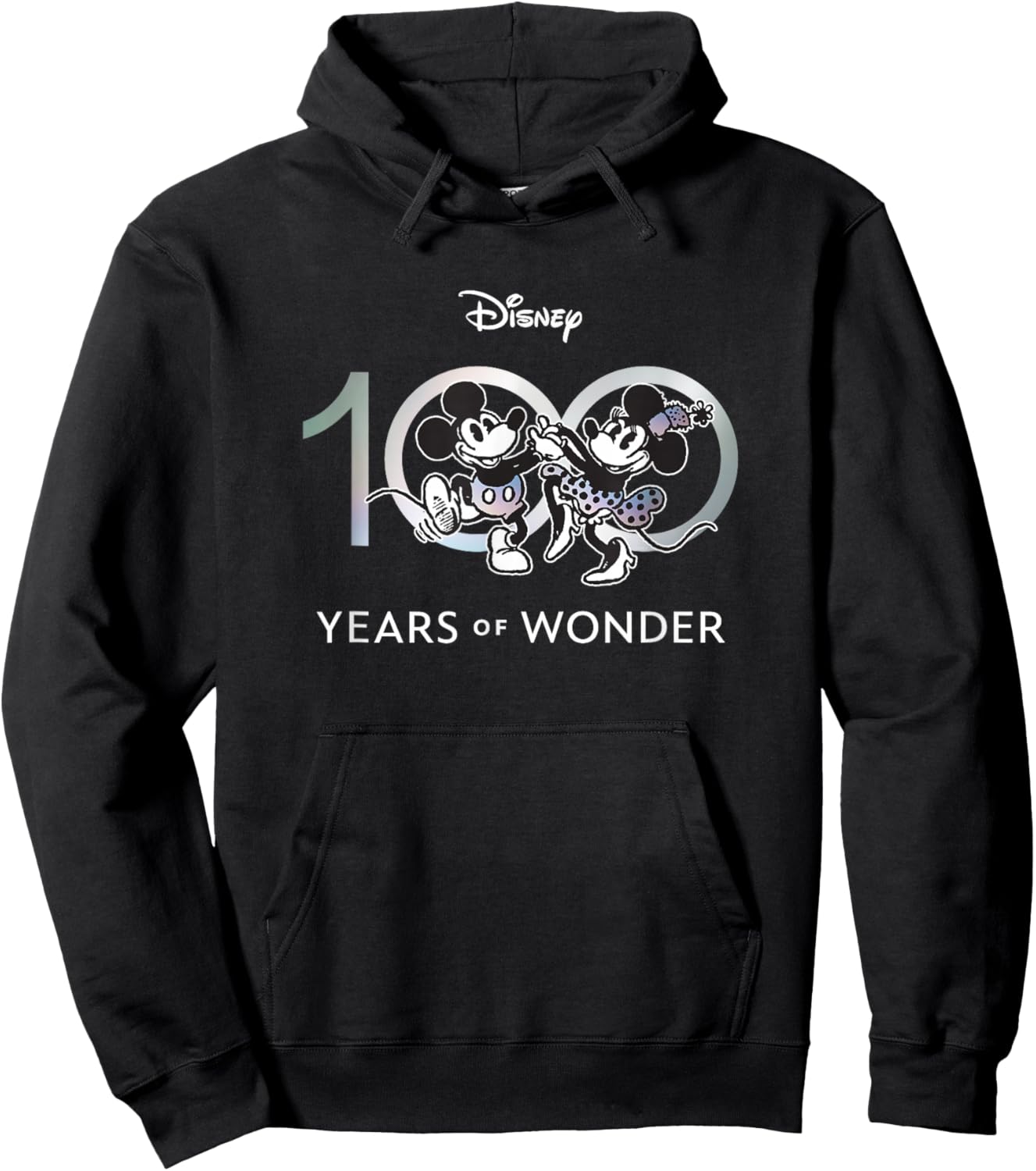 Disney 100 Years of Wonder Mickey & Minnie Dancing Retro Hoodie - Hoodie | Black