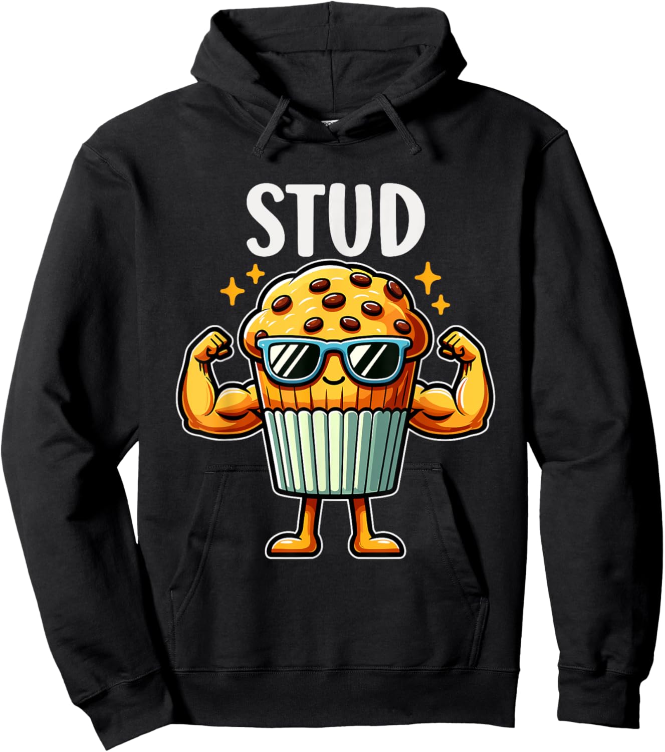 Stud Muffin Funny Muffin Lover Dad Boyfriend Men Boys Hoodie - Hoodie | Black