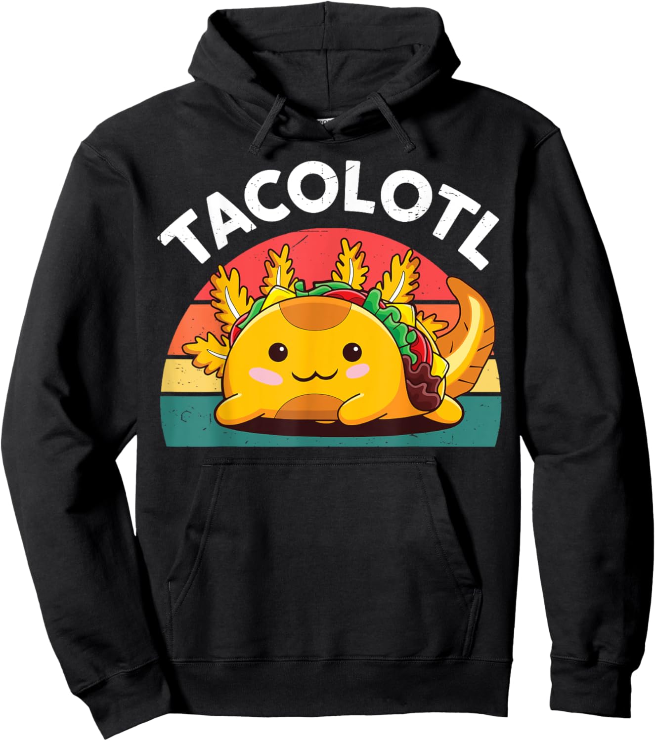 Taco Axolotl-Shirt Boys Girl Kids Funny Taco Tuesday Mexican Hoodie - Hoodie | Black