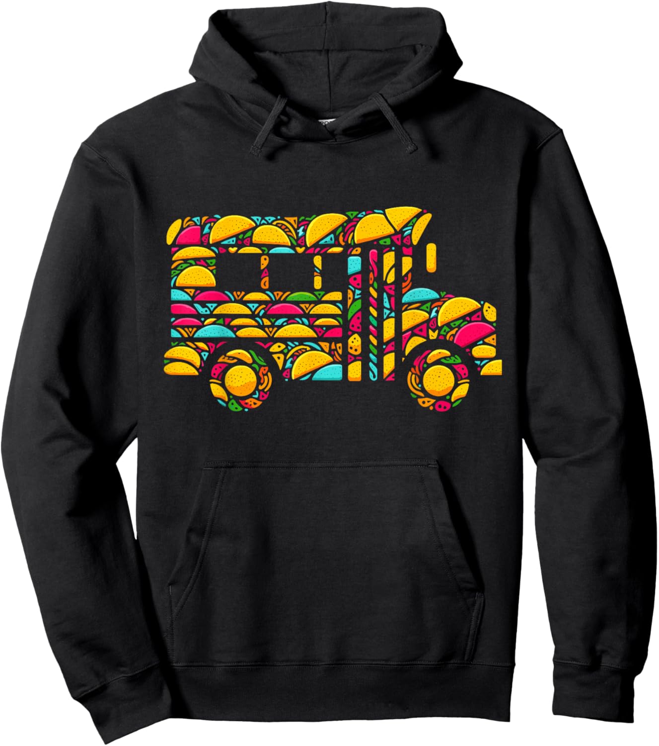 School Bus Tacos Kids Mexican Cinco De Mayo Taco Hoodie - Hoodie | Black