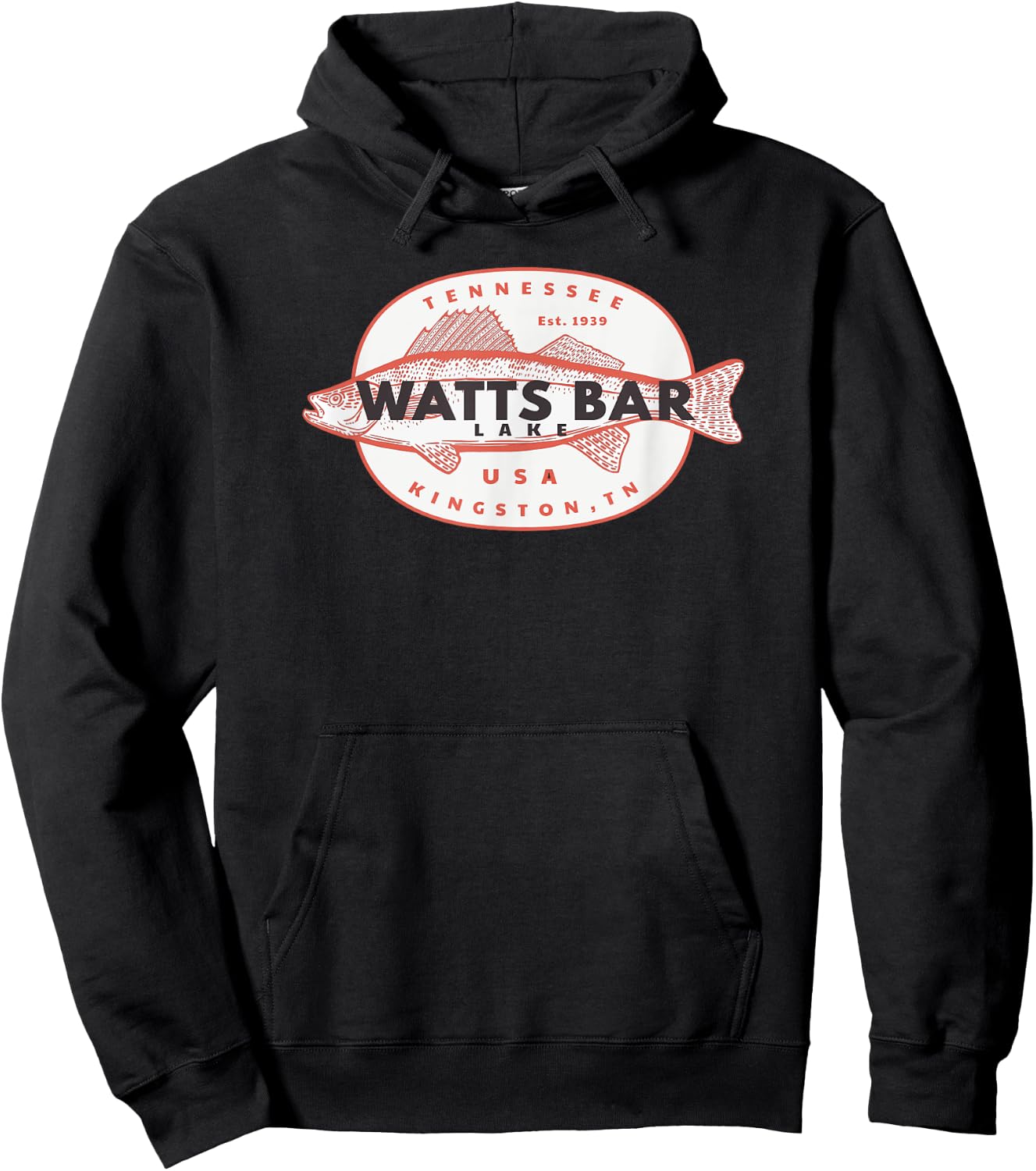 Watts Bar Lake fishing Hoodie - Hoodie | Black